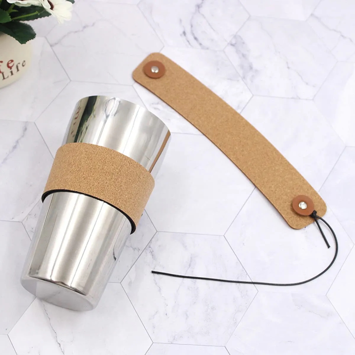 Cork PU-Leather Coffee Cup Sleeves 8
