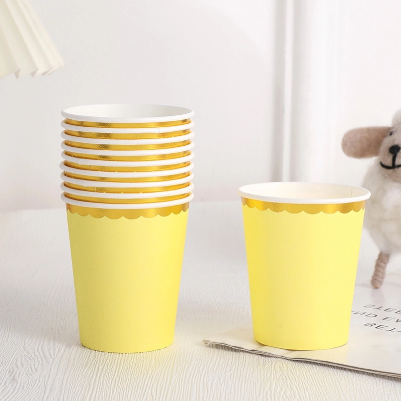 9 oz Disposable Party Picnic Beverage Ice Cream Paper Cup 6