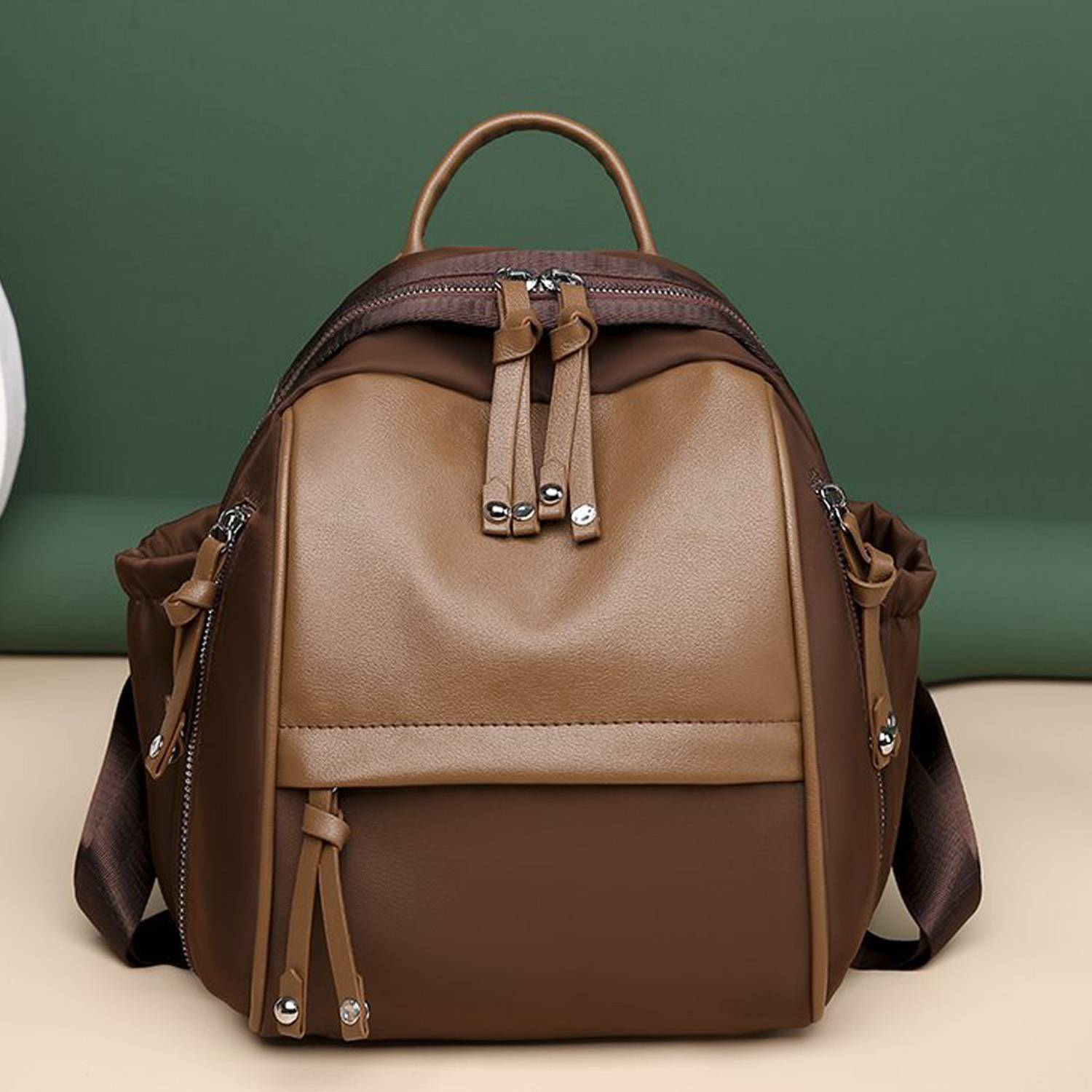 Oxford cloth outdoor retro casual backpack 5