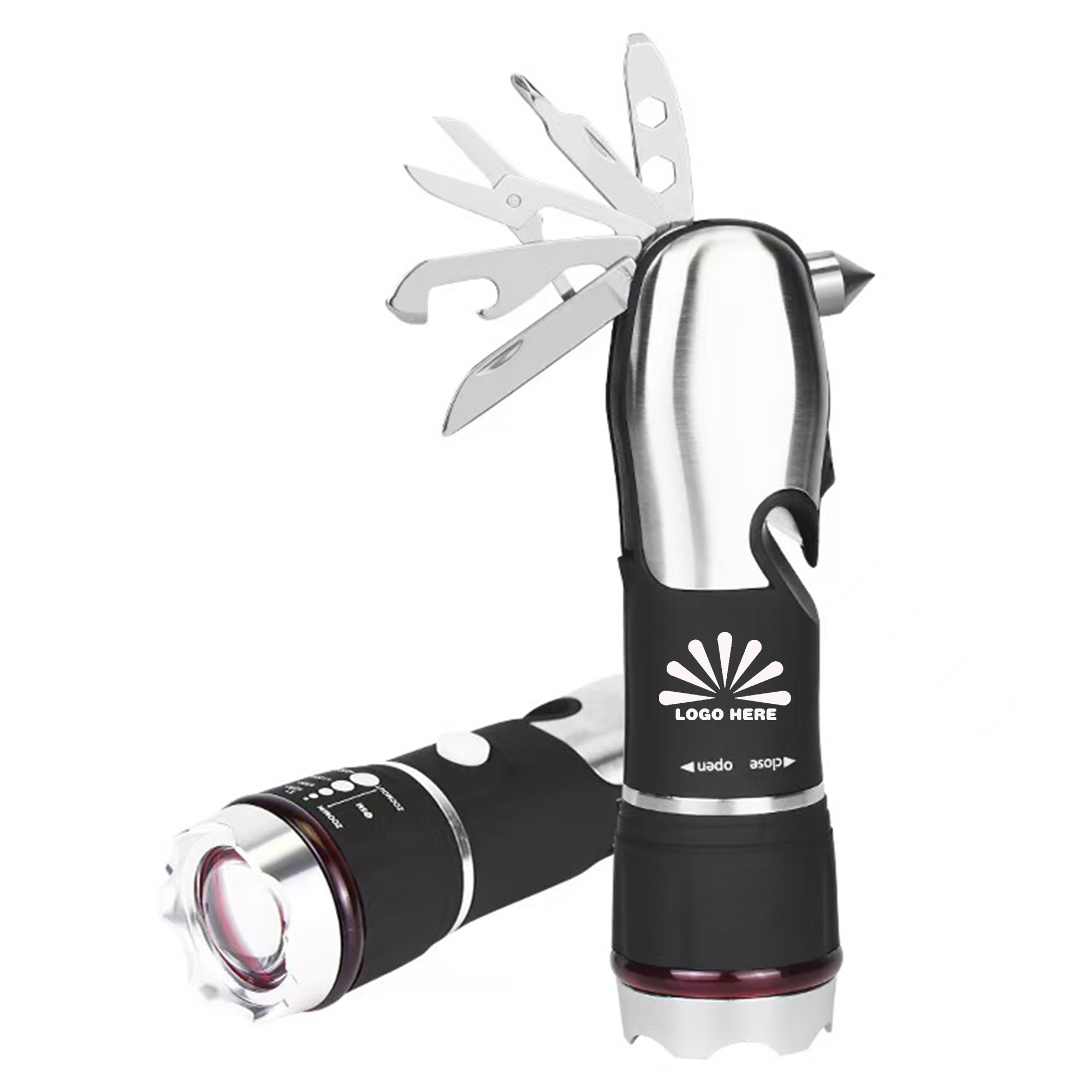 Custom-Logo Safety Hammer with Built-in Flashlight 2
