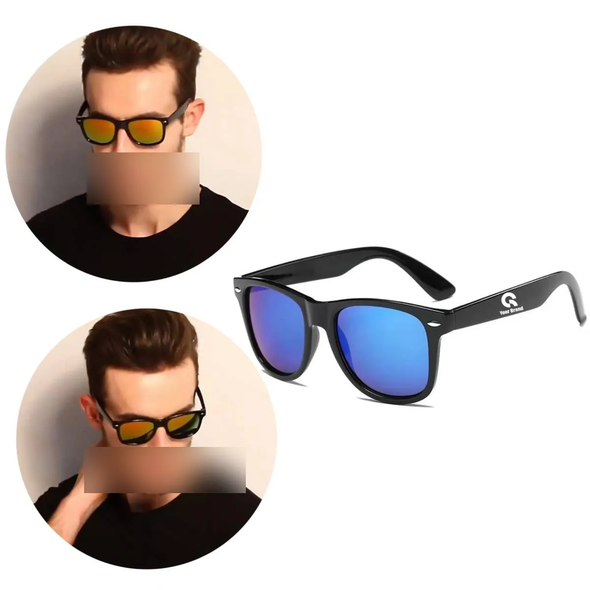Ocean Beach Hiker Unisex Glitter Mirror Sunglasses 6