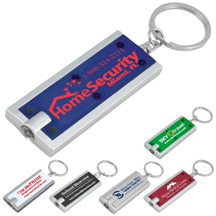 "Akari FC" PhotoImage ® Full Color Imprint Slim Keyholder Keylight with Bright White LED Light