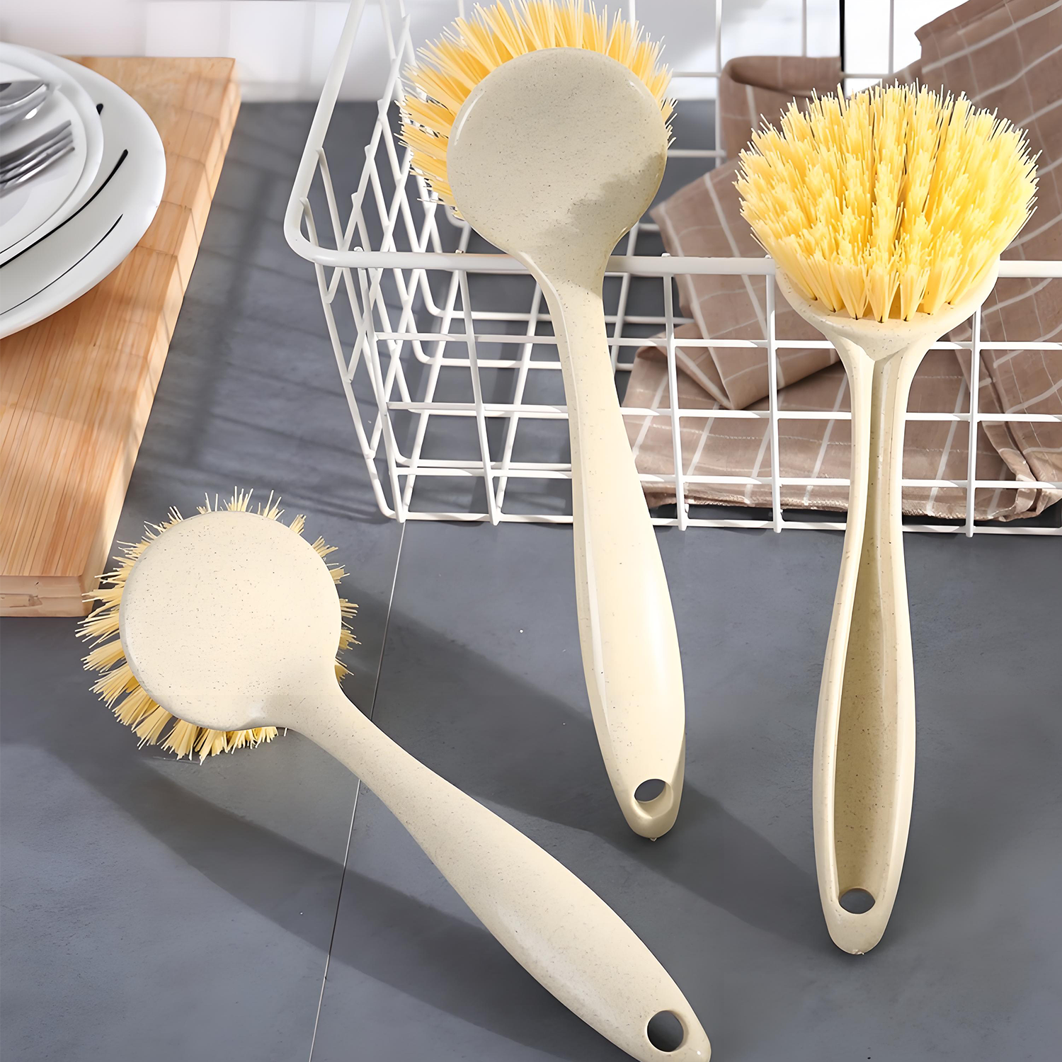Hanging Sink Hob Long Handle Dirt Cleaning Brush 4
