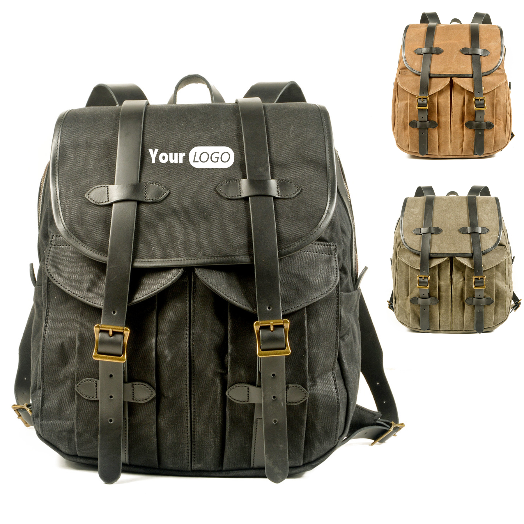 Canvas Oil Wax Hiking Backpack 4