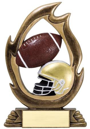 7 1/4" Tall Football Flame Series Award 3