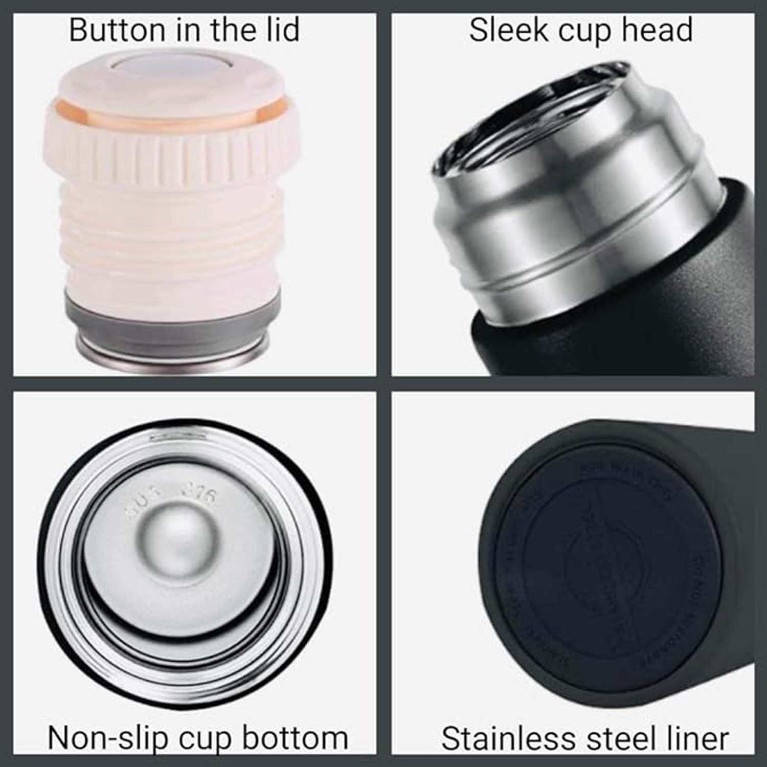 Stainless Steel Coffee Insulated Bottle Set with 3 Cups 3