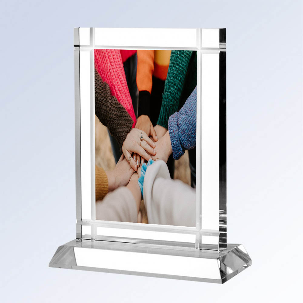Clear Deco Optical Crystal Award. 2