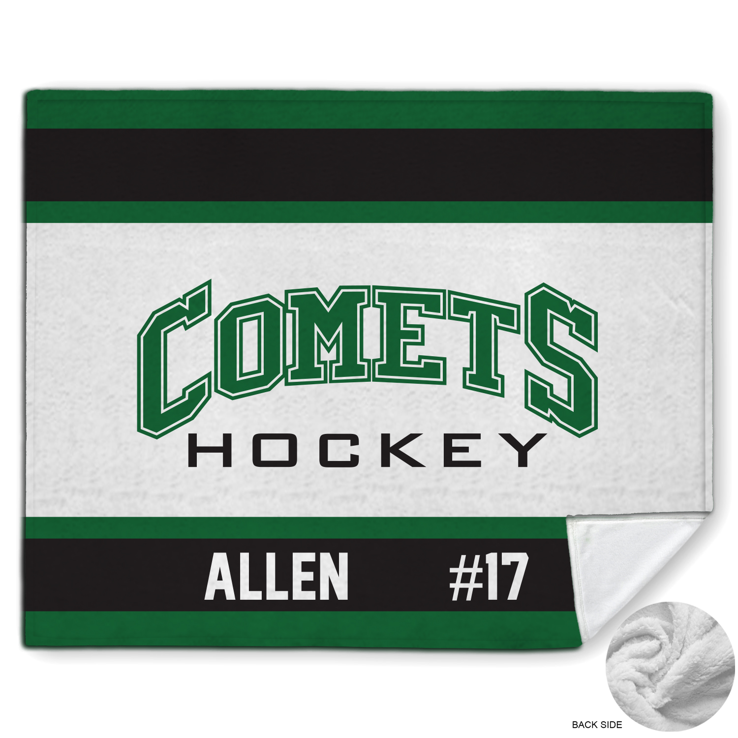 48 Hr Quick Ship - Team Blanket in Plush and cozy Mink Flannel Fleece, 50x60, Couch size 6