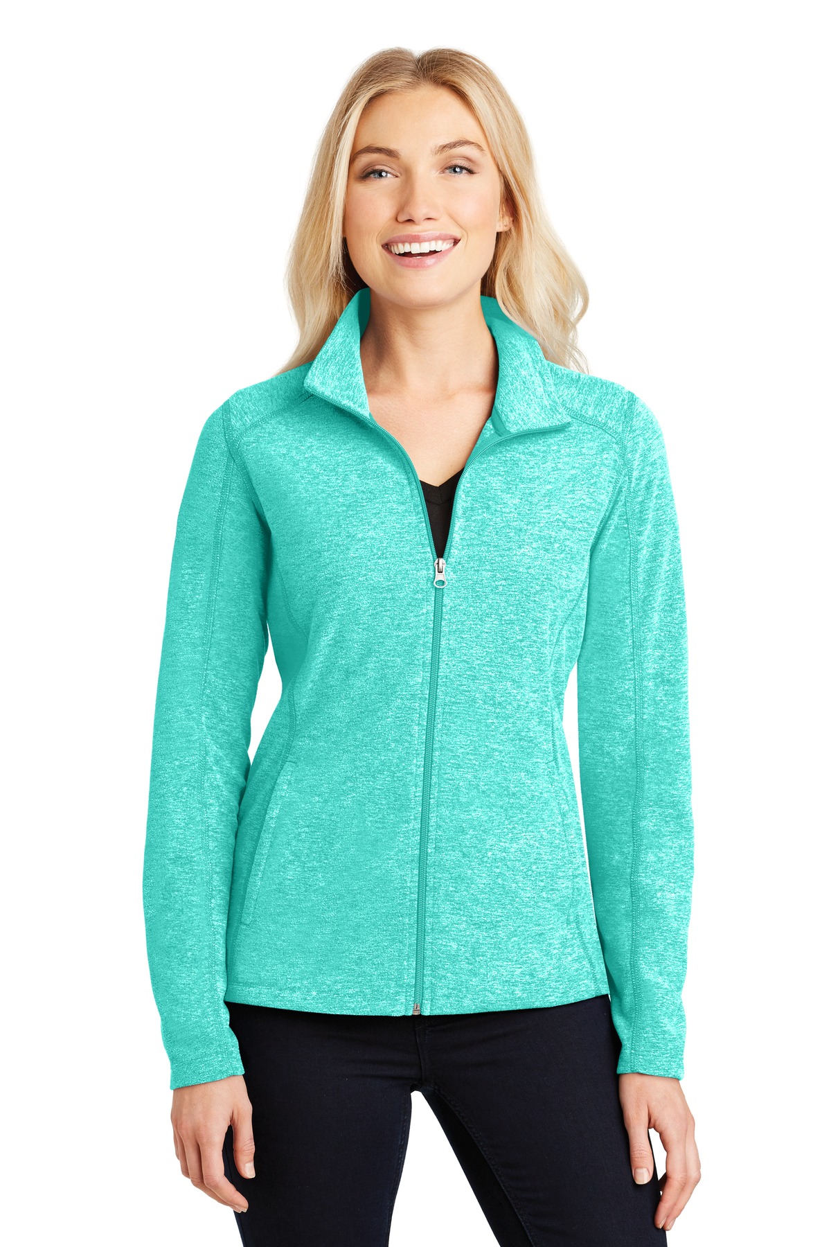 Women's Heather Microfleece Full-Zip Jacket