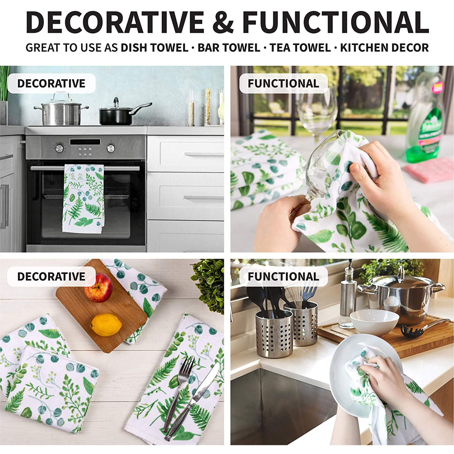 20" x 27.5" Kitchen Pure Cotton Tea Towel 2