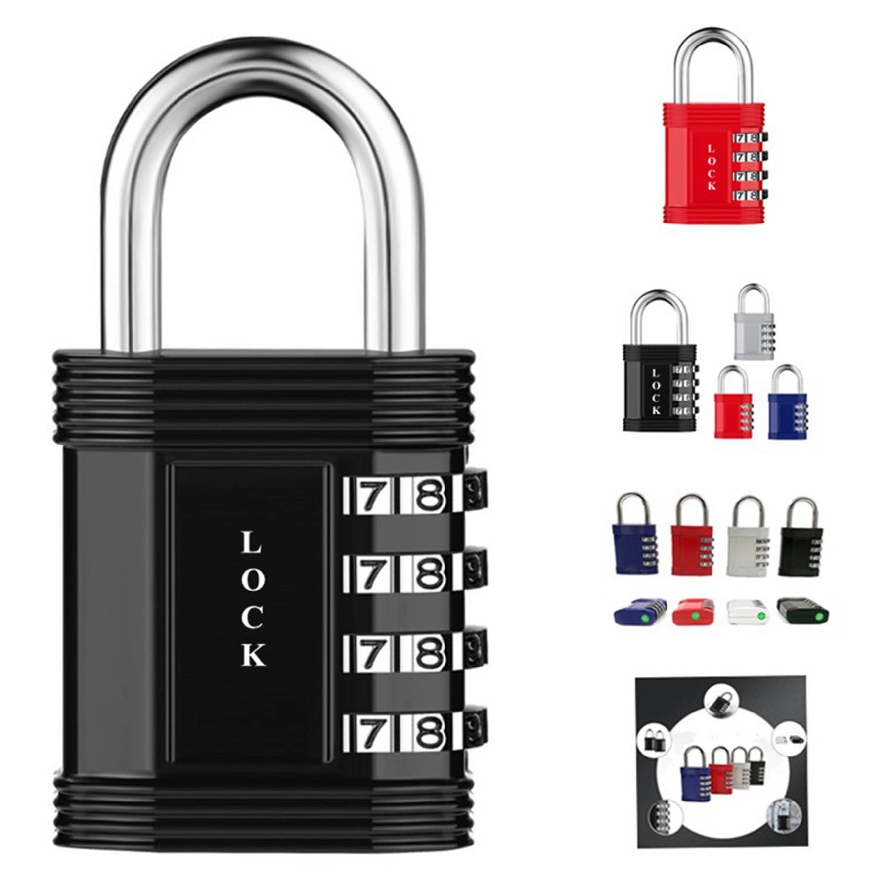 Zinc Alloy 4 Digit Password Lock 1