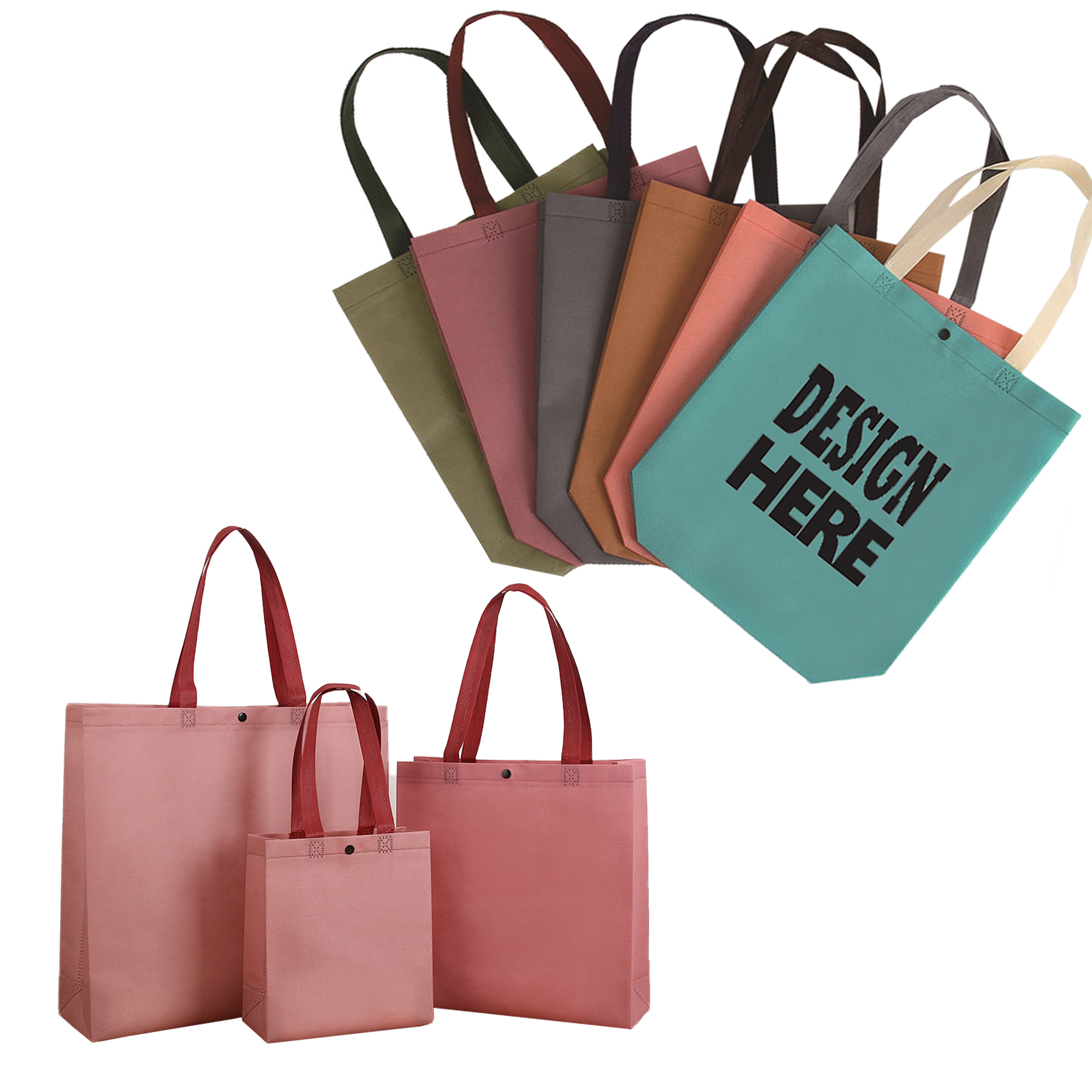 Eco-Friendly Snap-Closure Non-Woven Tote Bag 1