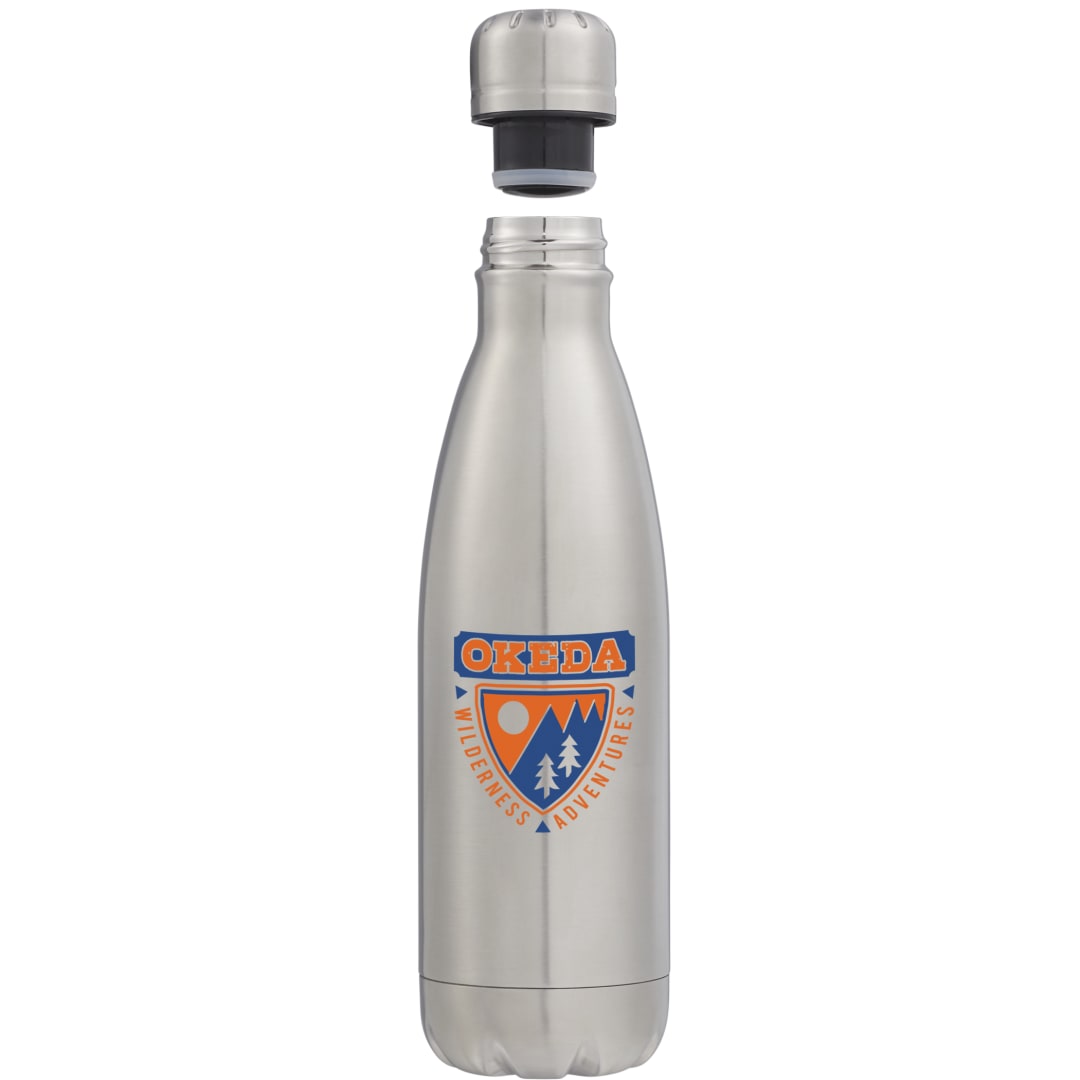 Copper Vacuum Insulated Bottle 17oz, custom water bottle with logo imprint 216