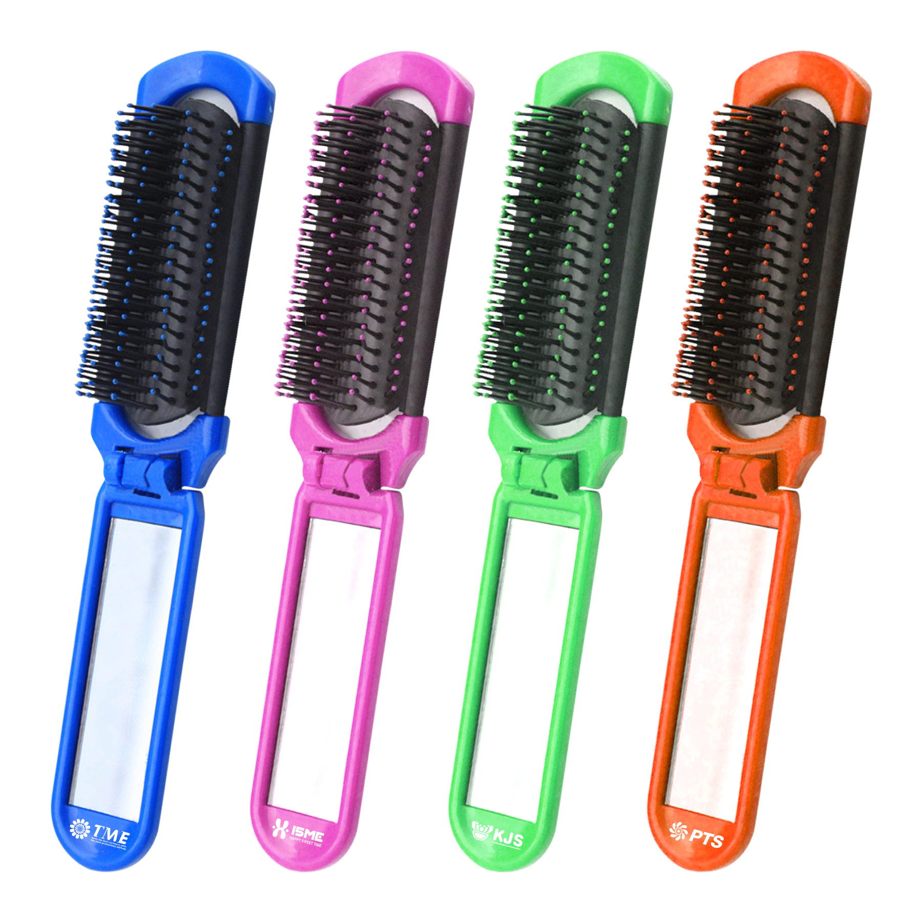 Folding Hair Comb With Mirror 1