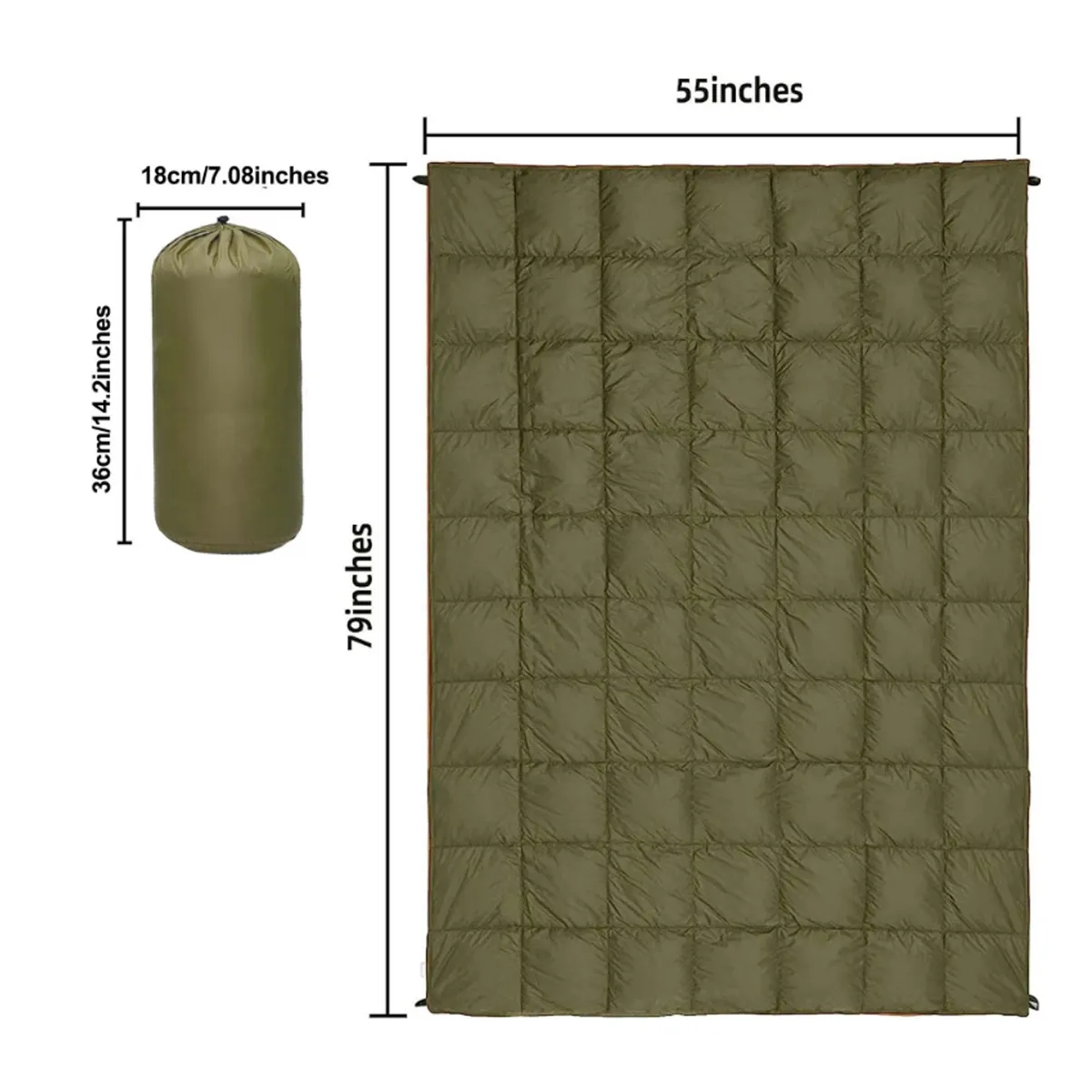 Waterproof Lightweight Down Camping Puffy Blanket For Travel 2