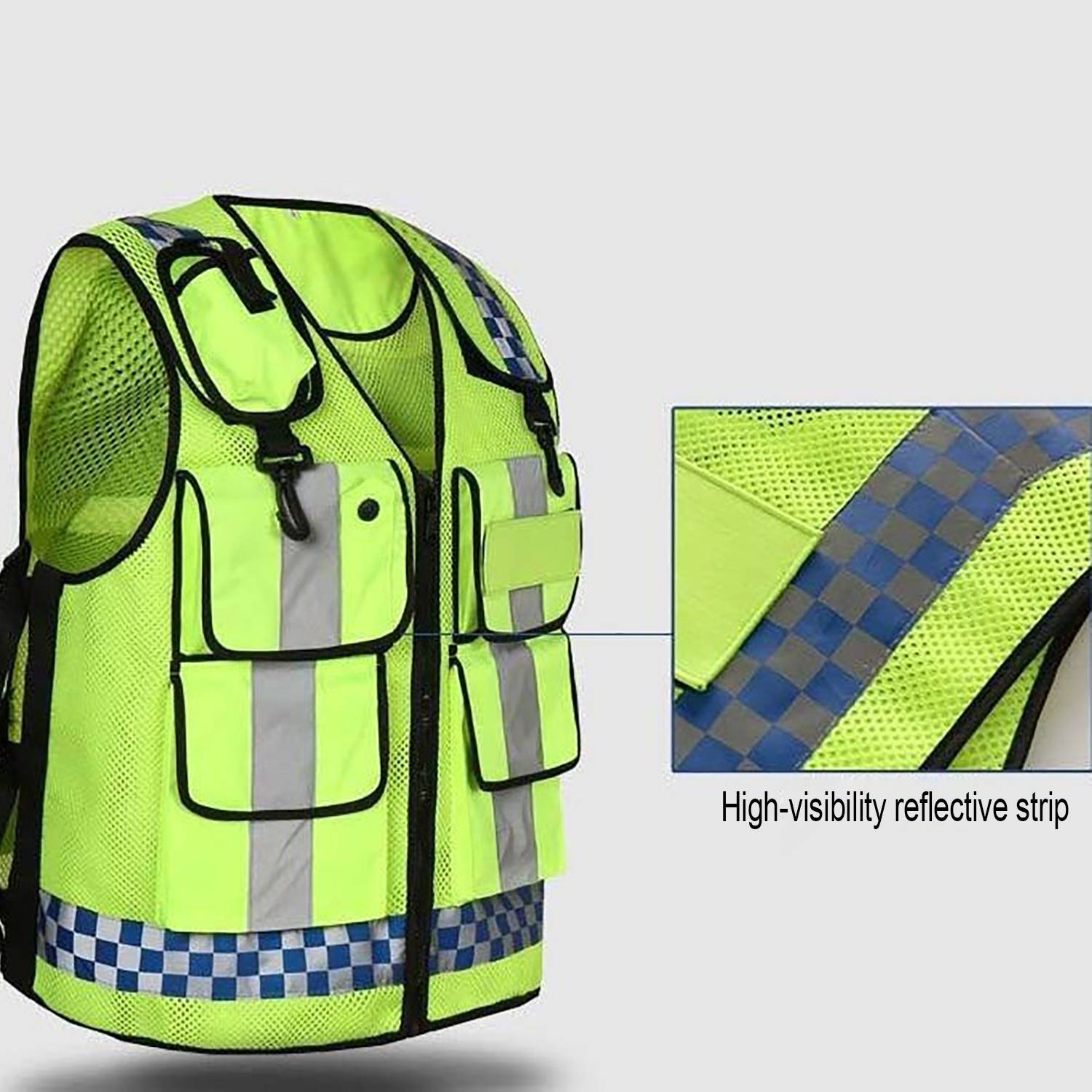 Adjustable High Visibility Reflective Safety Vest 6