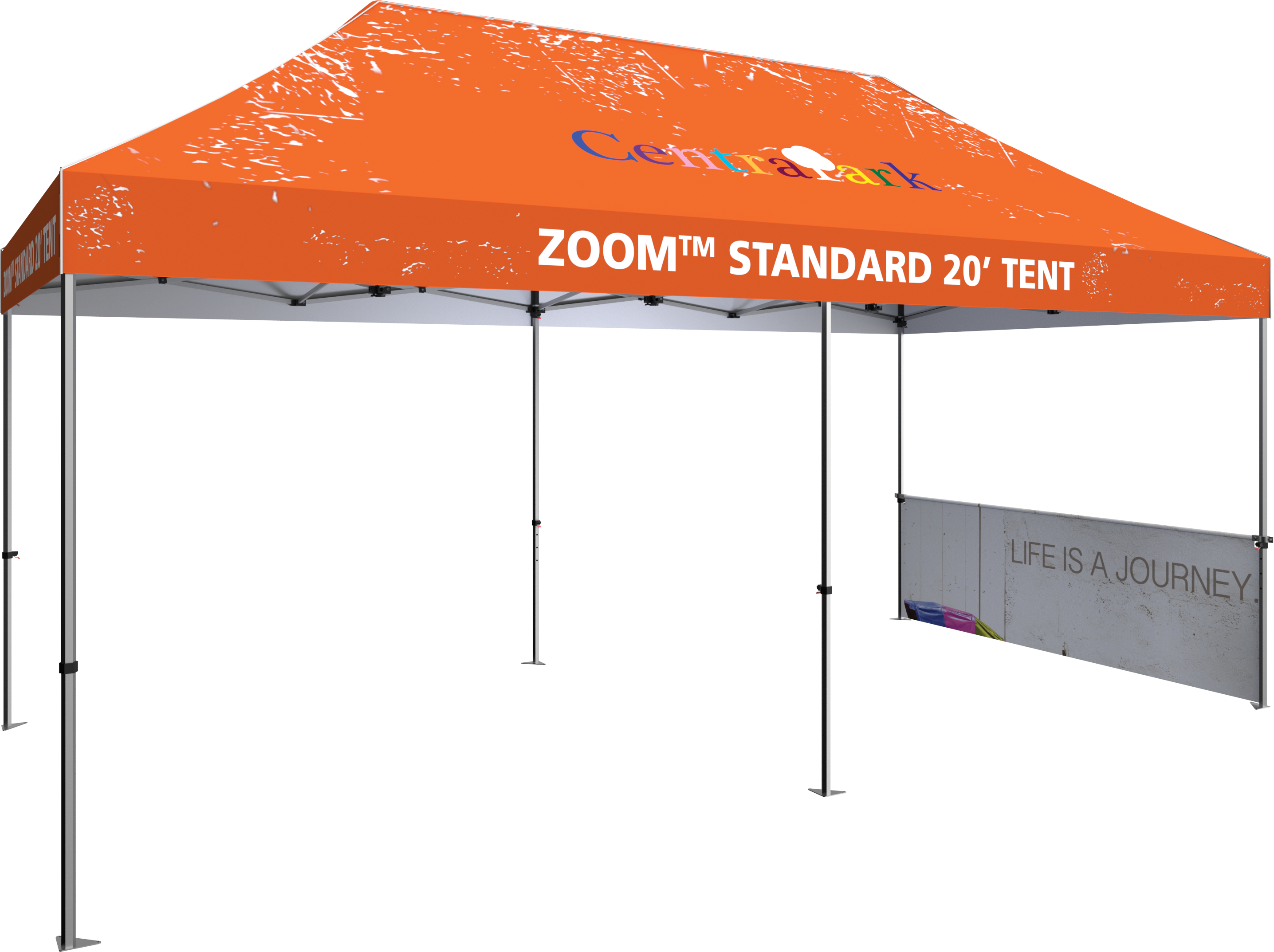 20' Zoom Tent Single-Sided Half Wall Graphic Kit