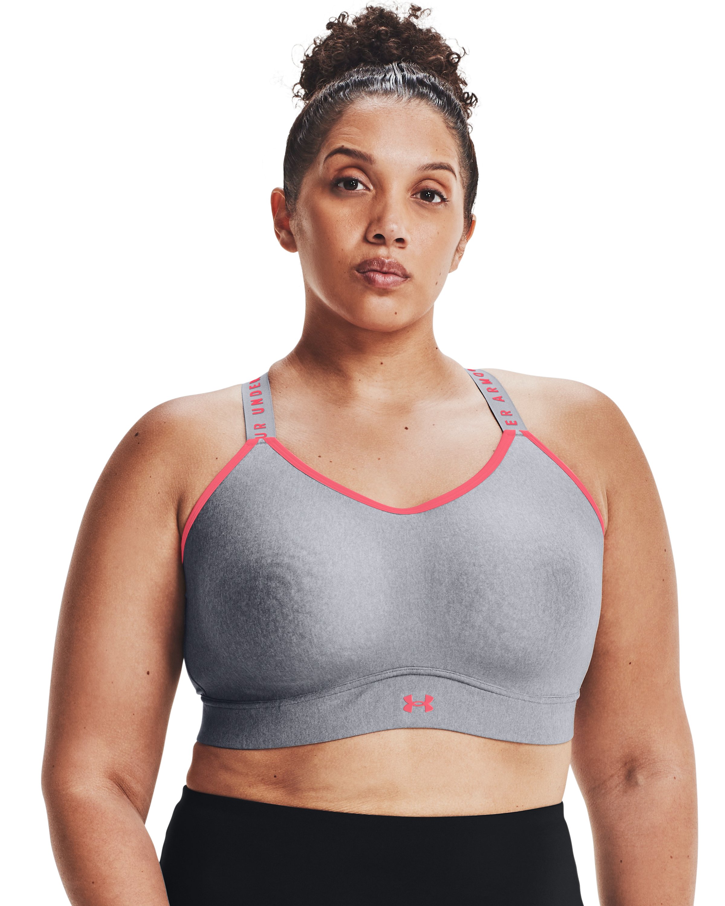 Women's UA Infinity Mid Heather Cover Sports Bra 1