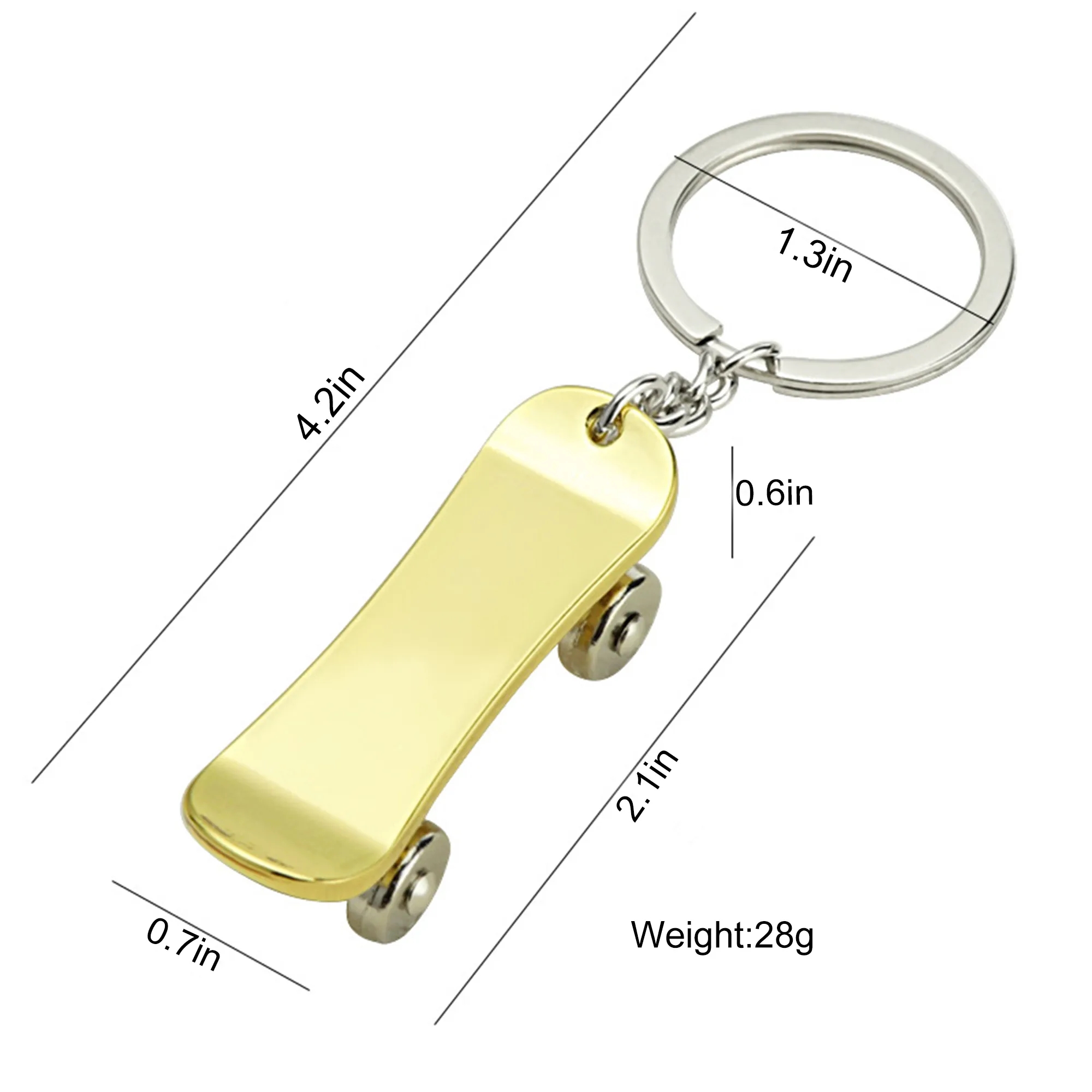 Mini Stress-Relief Skateboard Keychain 3
