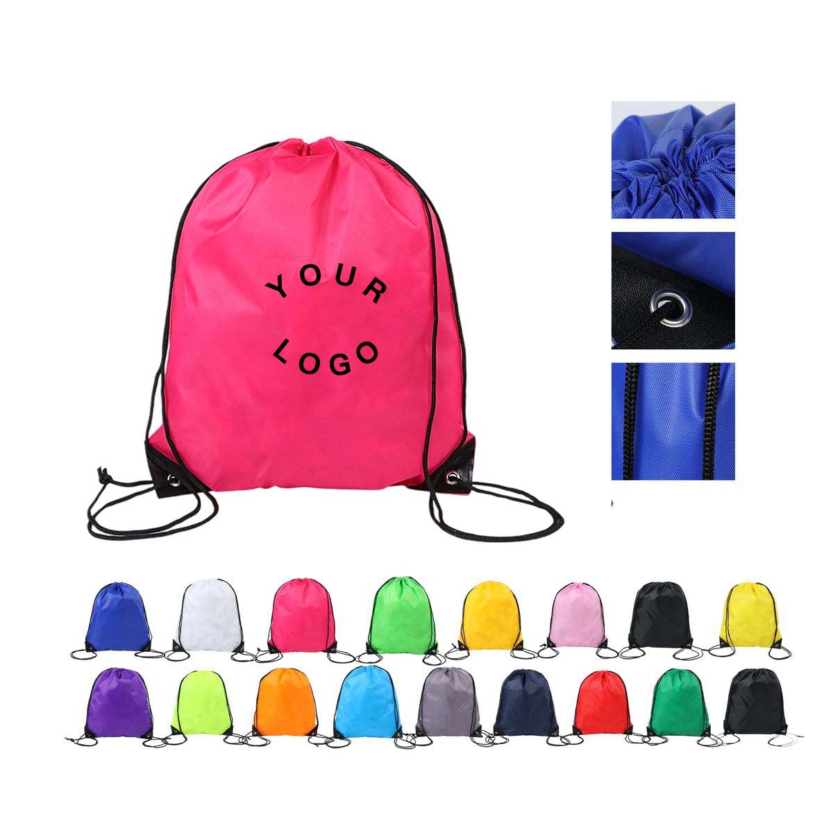 Polyester Sports Bag with Strong Drawstring Straps 18