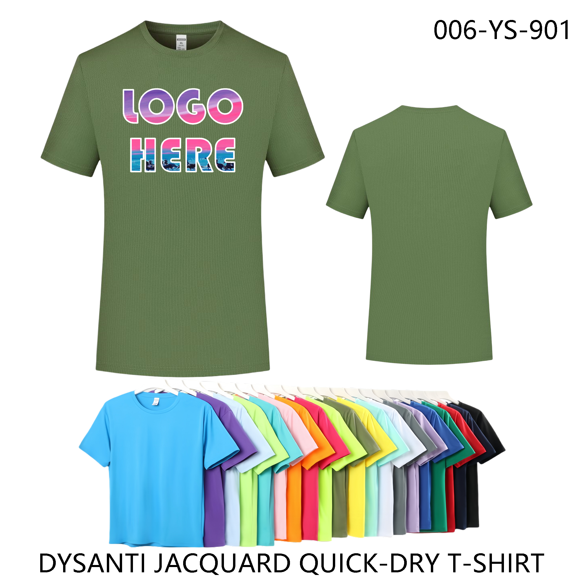 Personalized Moisture Wicking T-Shirt | Bulk Custom Colors 3