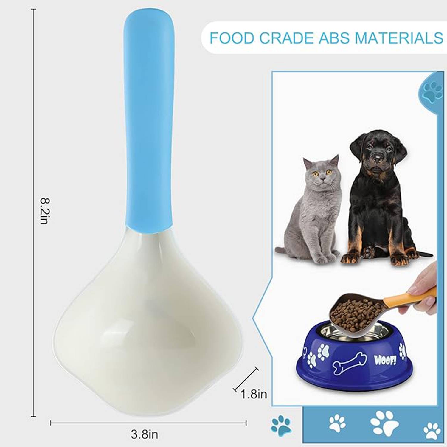 Durable ABS Pet Scoop with Anti-Slip Grip for cats and dogs 7