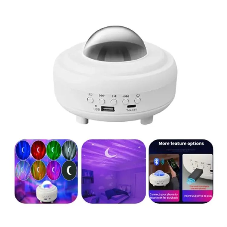 Northern Moon Lights Projector with Wireless Speaker 1