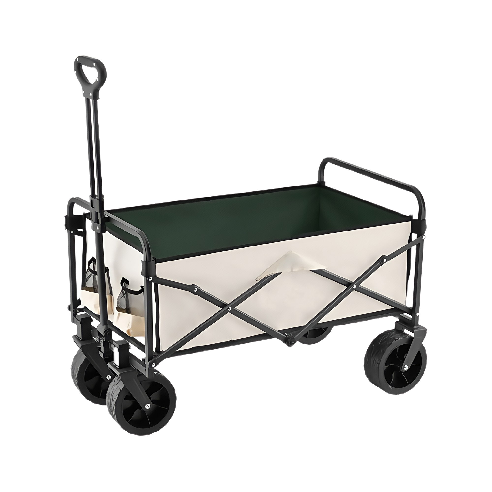 8" Folding Camping Wagon with 180L Capacity, 500lbs Load 2