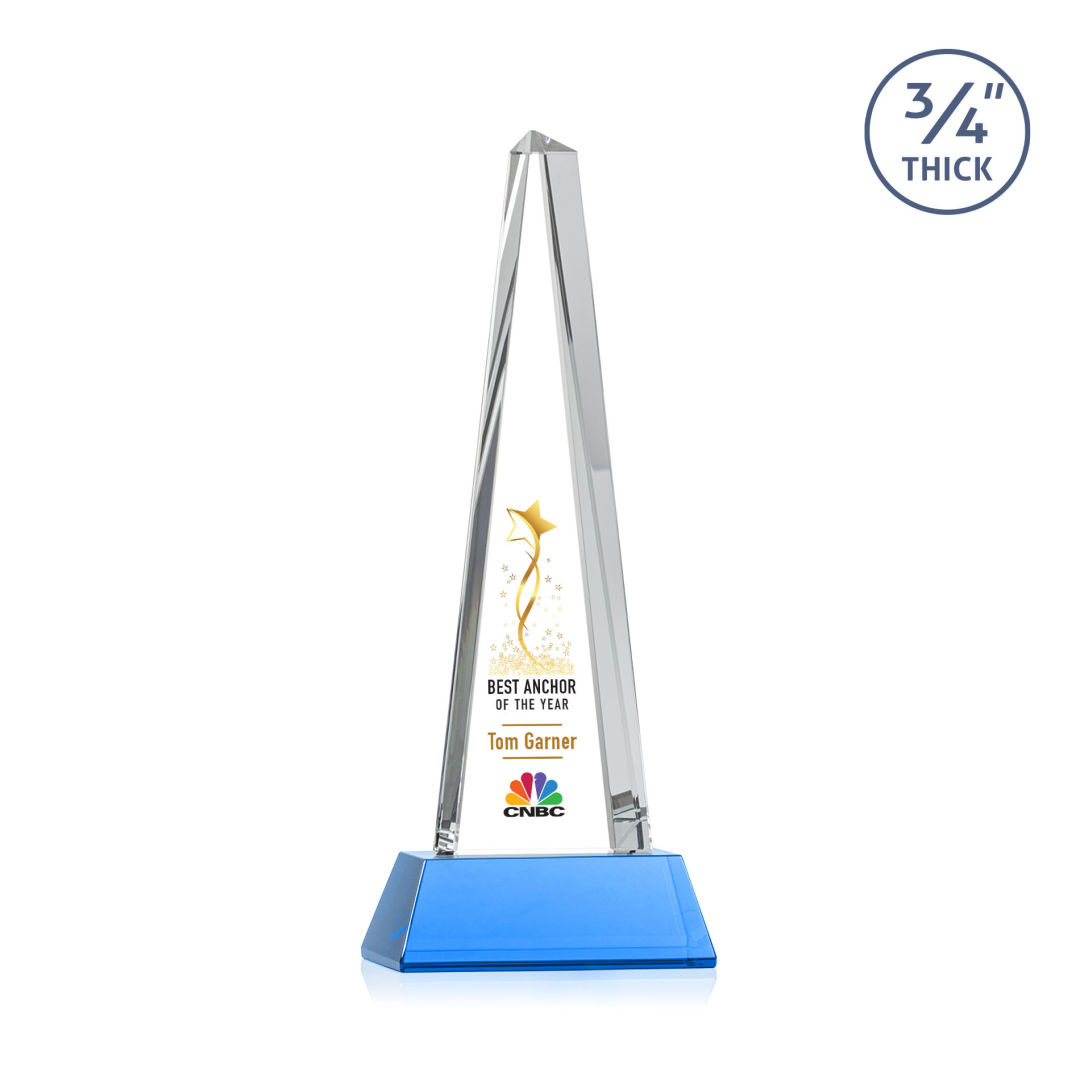 Majestic Tower VividPrint™ Award on Newhaven Base - Sky Blue 6