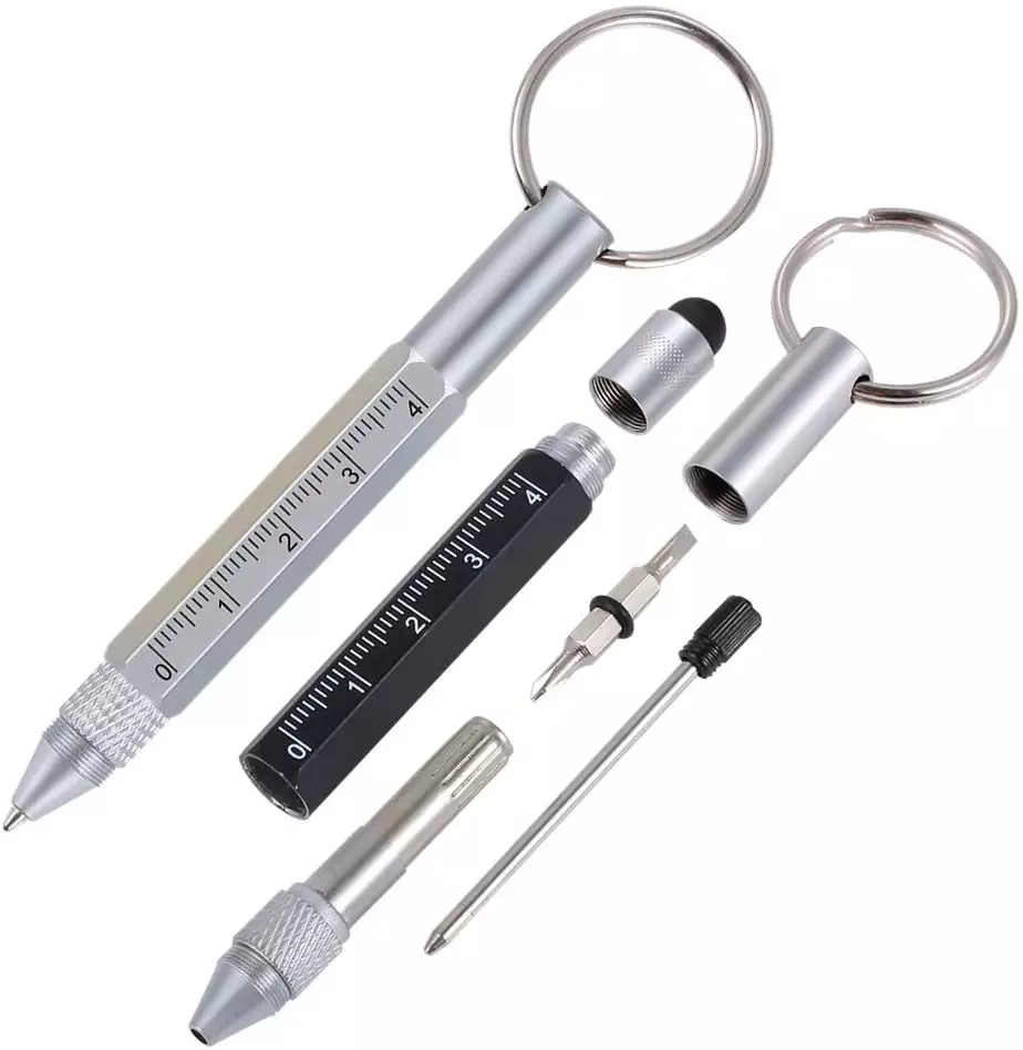 Tech Tool Ballpoint Pens with Key Ring, Ruler 2