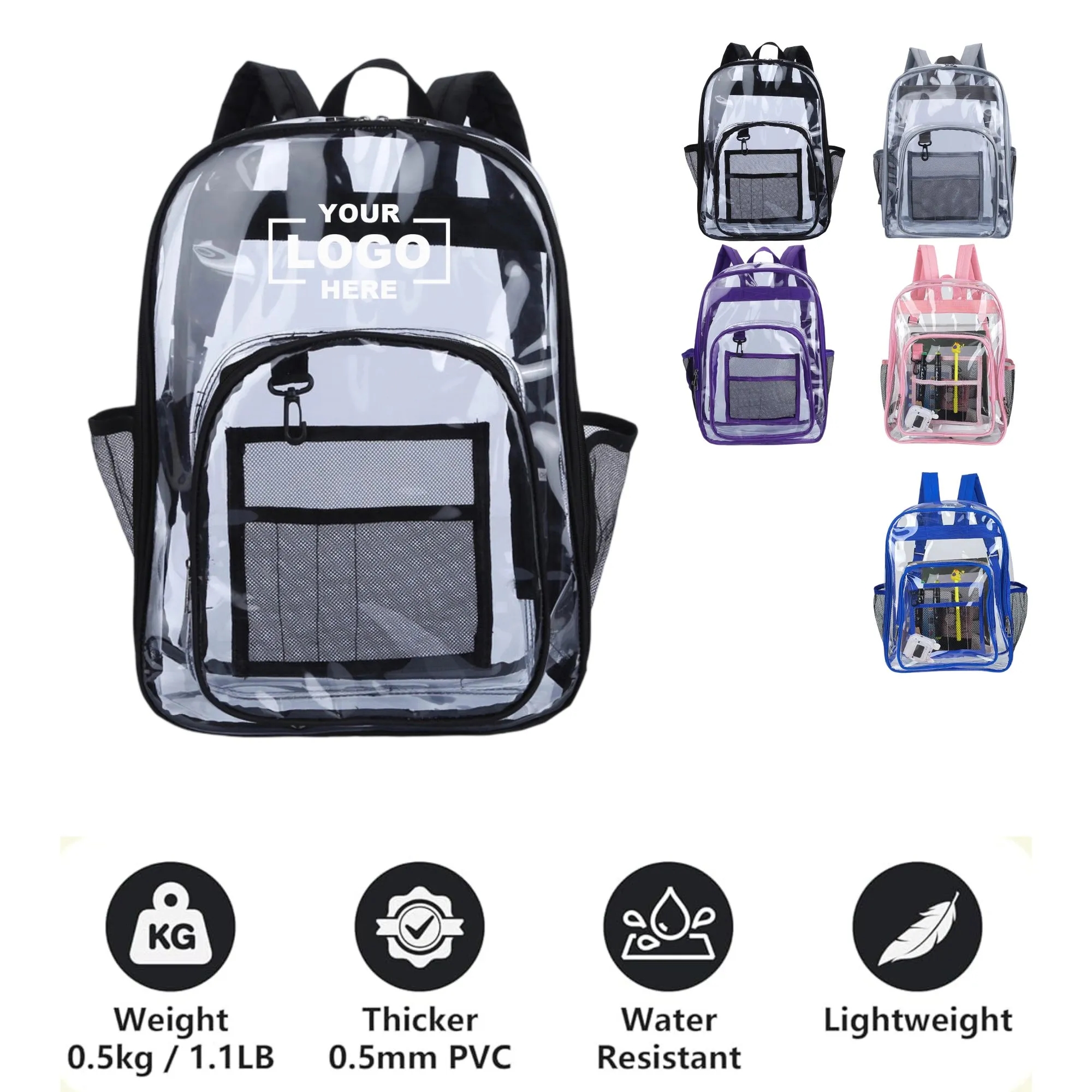 Large Capacity Transparent Student Backpack