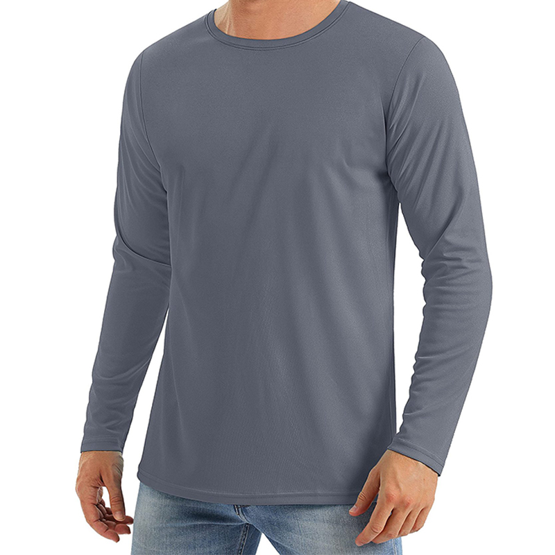 Men's Crew Neck Quick Dry Top UV Protection T-Shirt 5