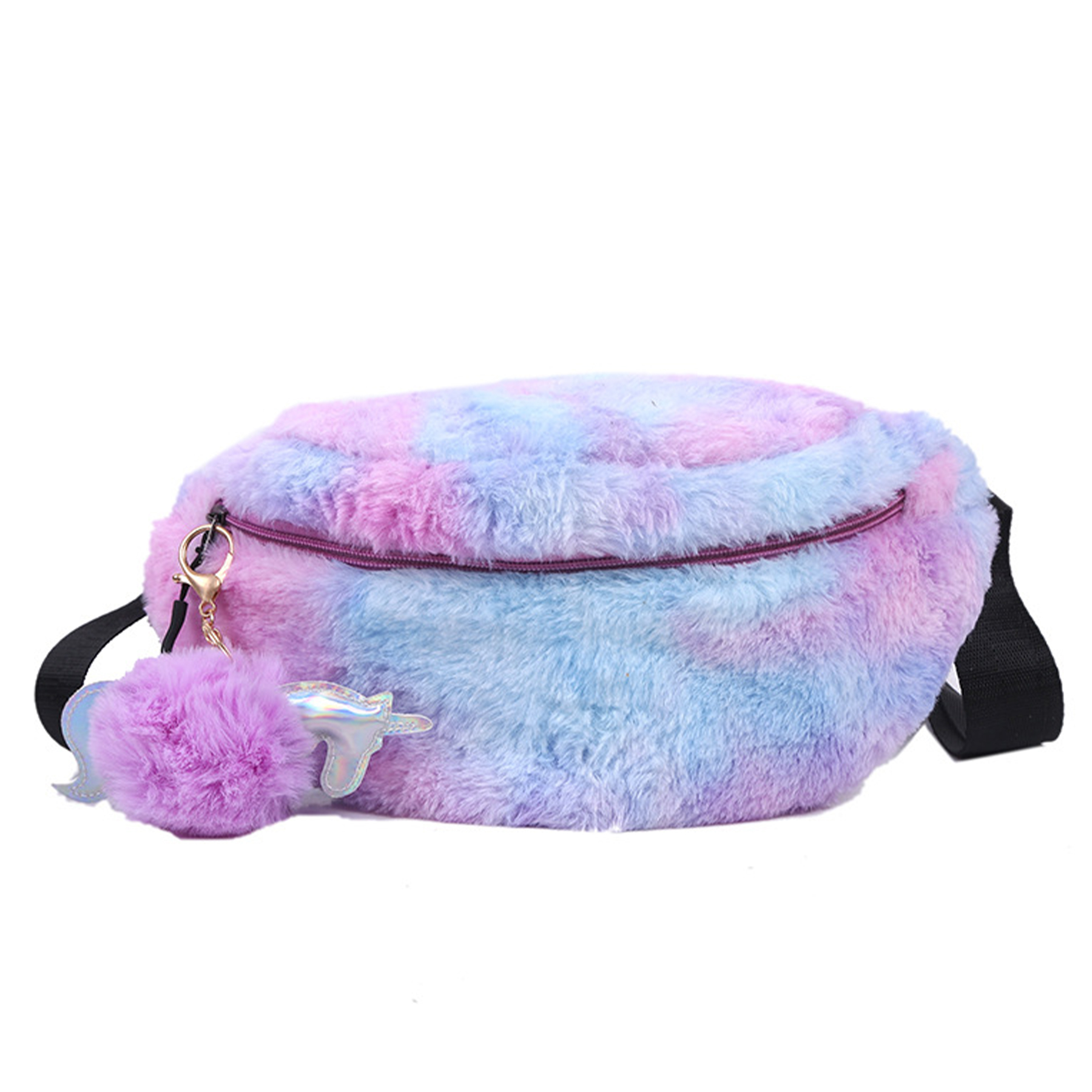 Cotton Stylish and versatile dyed plush belt bag 3
