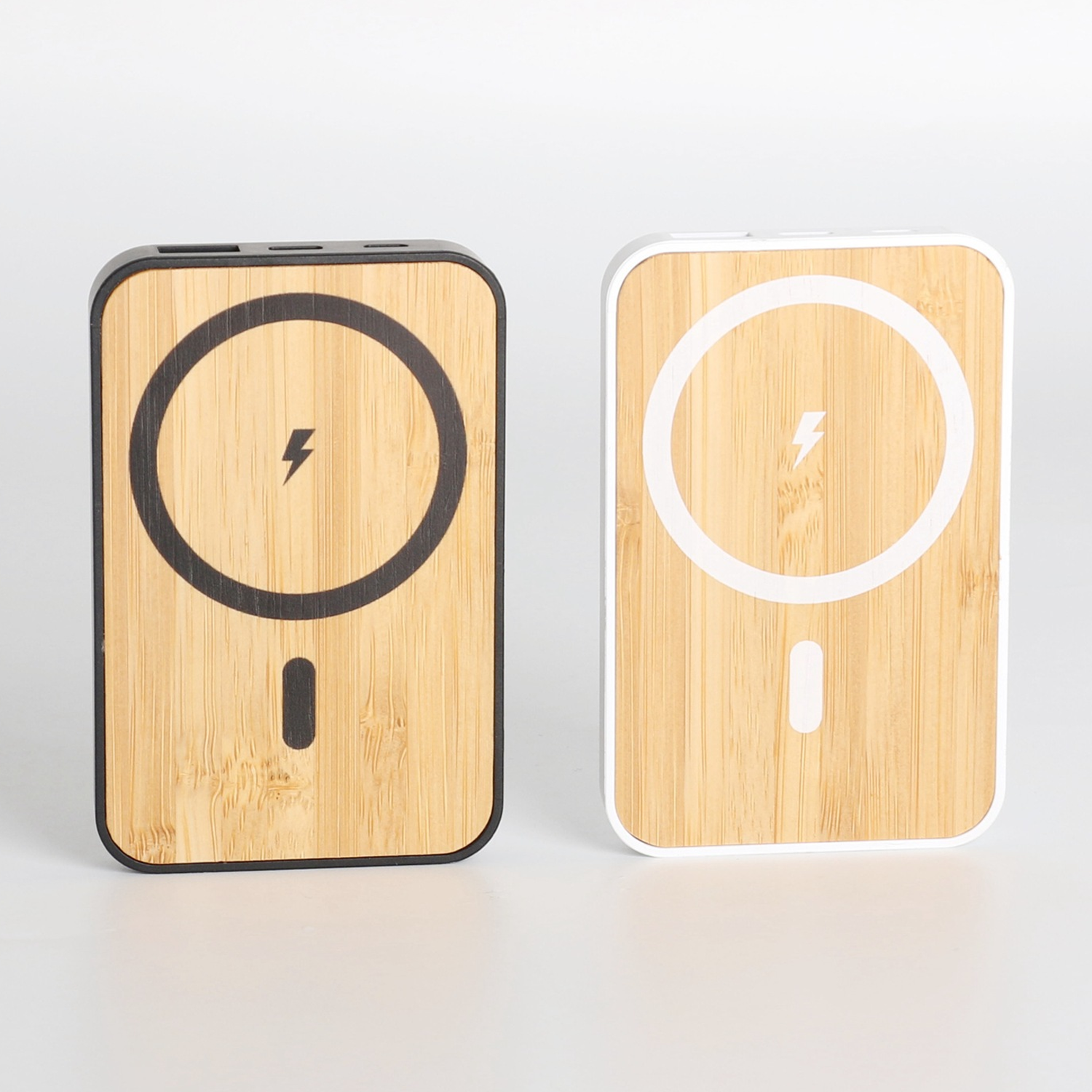 Bamboo USB Wireless Magnetic Charging Power Bank 4