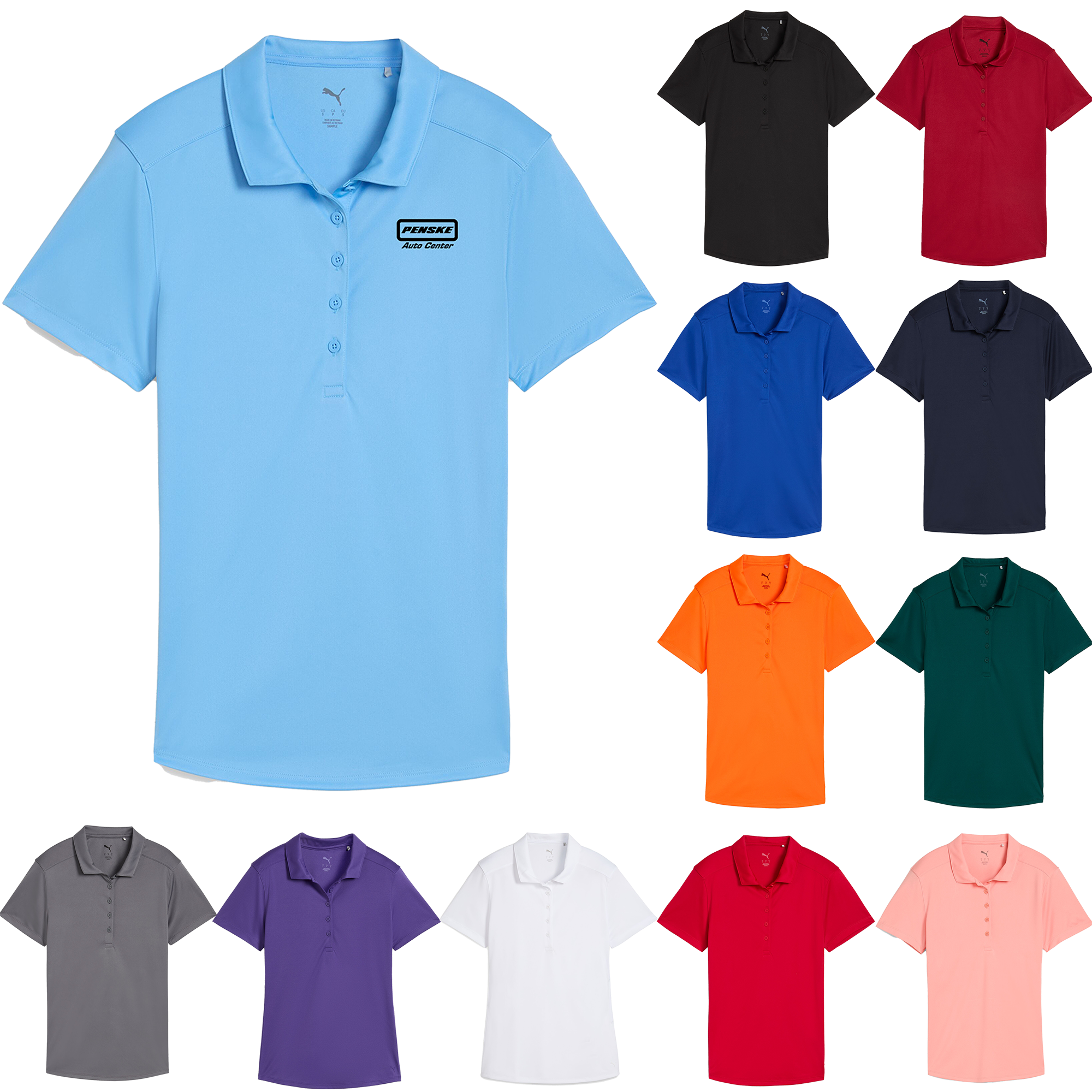 Puma Women's Solid Short Sleeve Polo 7