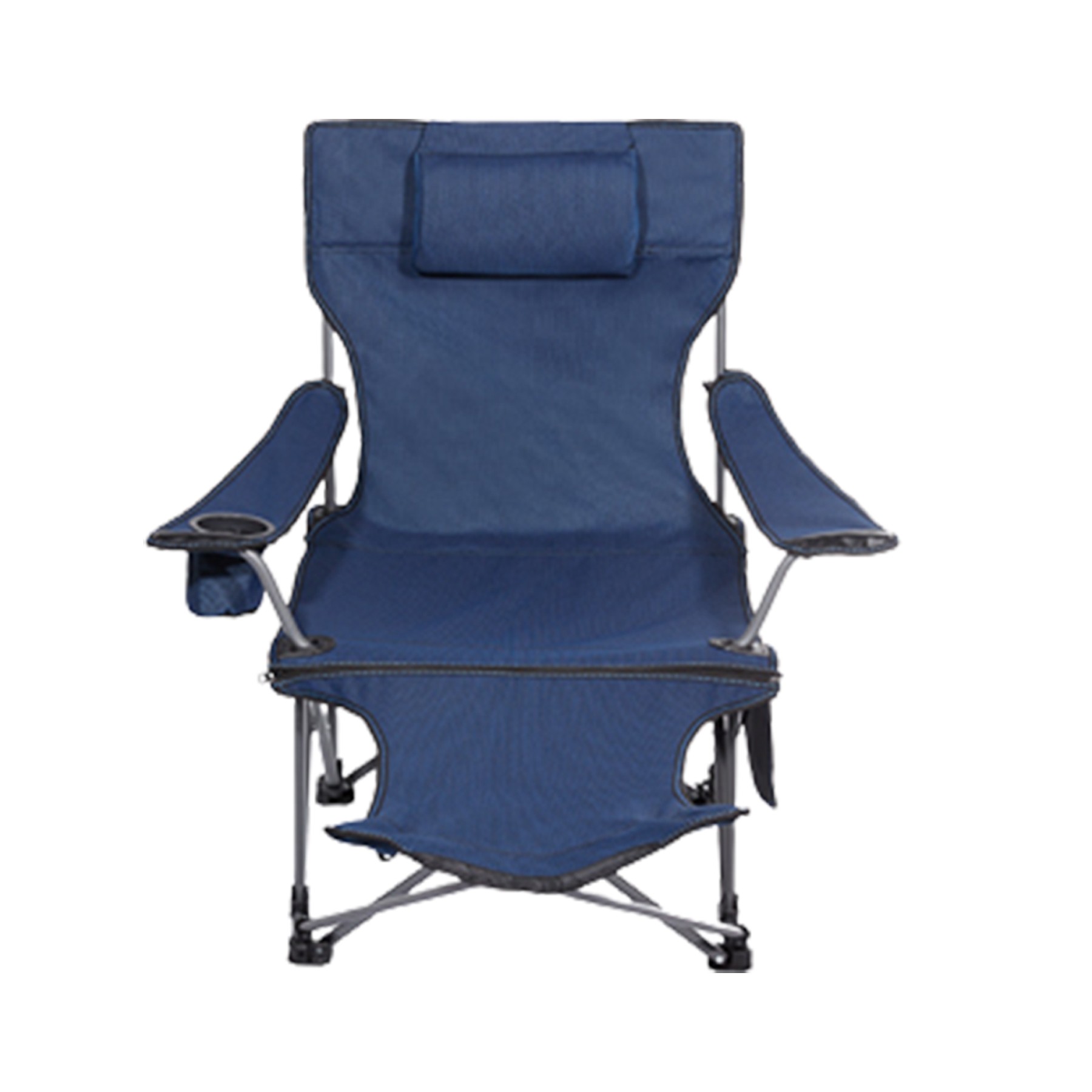 Folding Oxford Cloth Recliner Chair W/Footrest 4