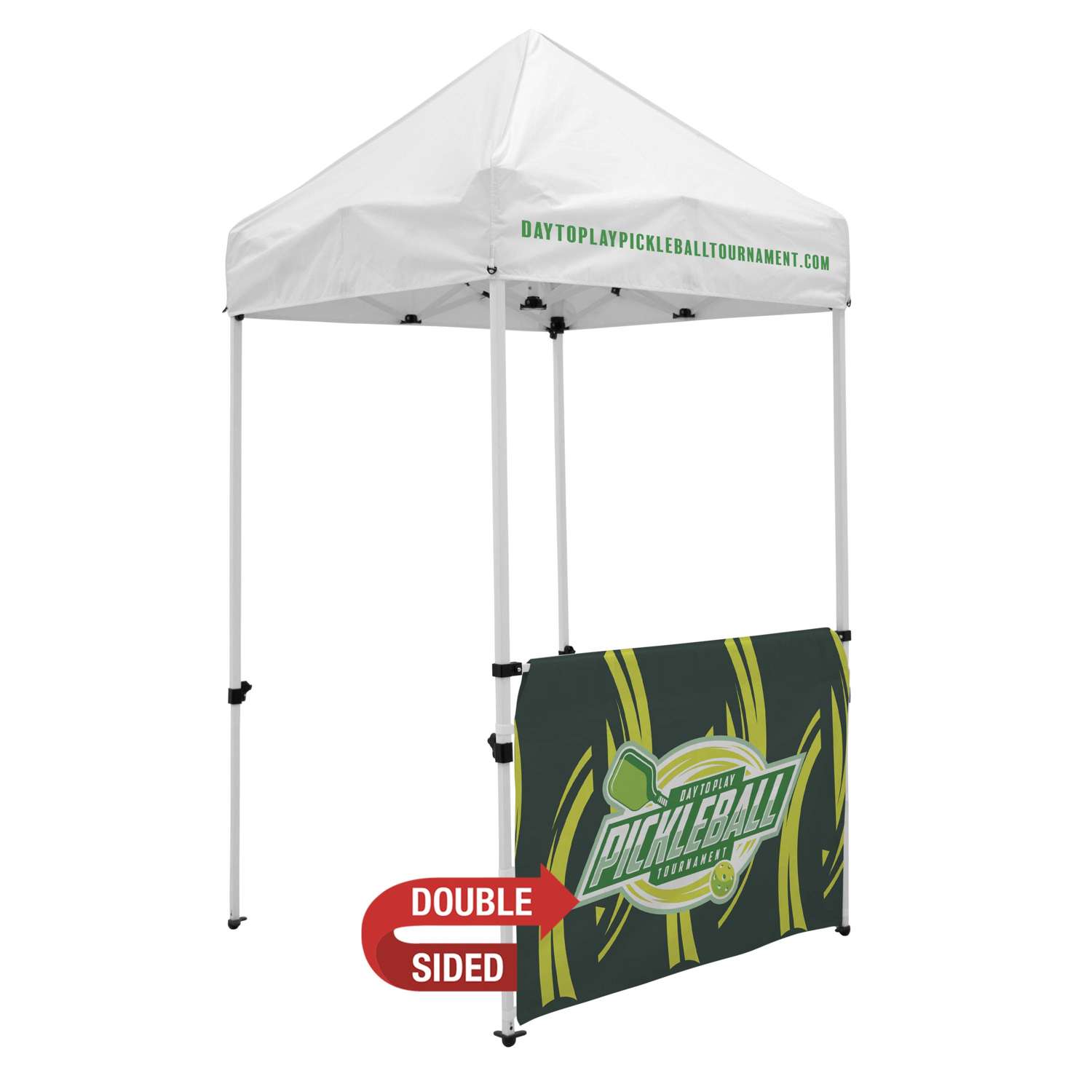 5' Economy Tent Half Wall Kit (Dye Sublimated, Double-Sided)
