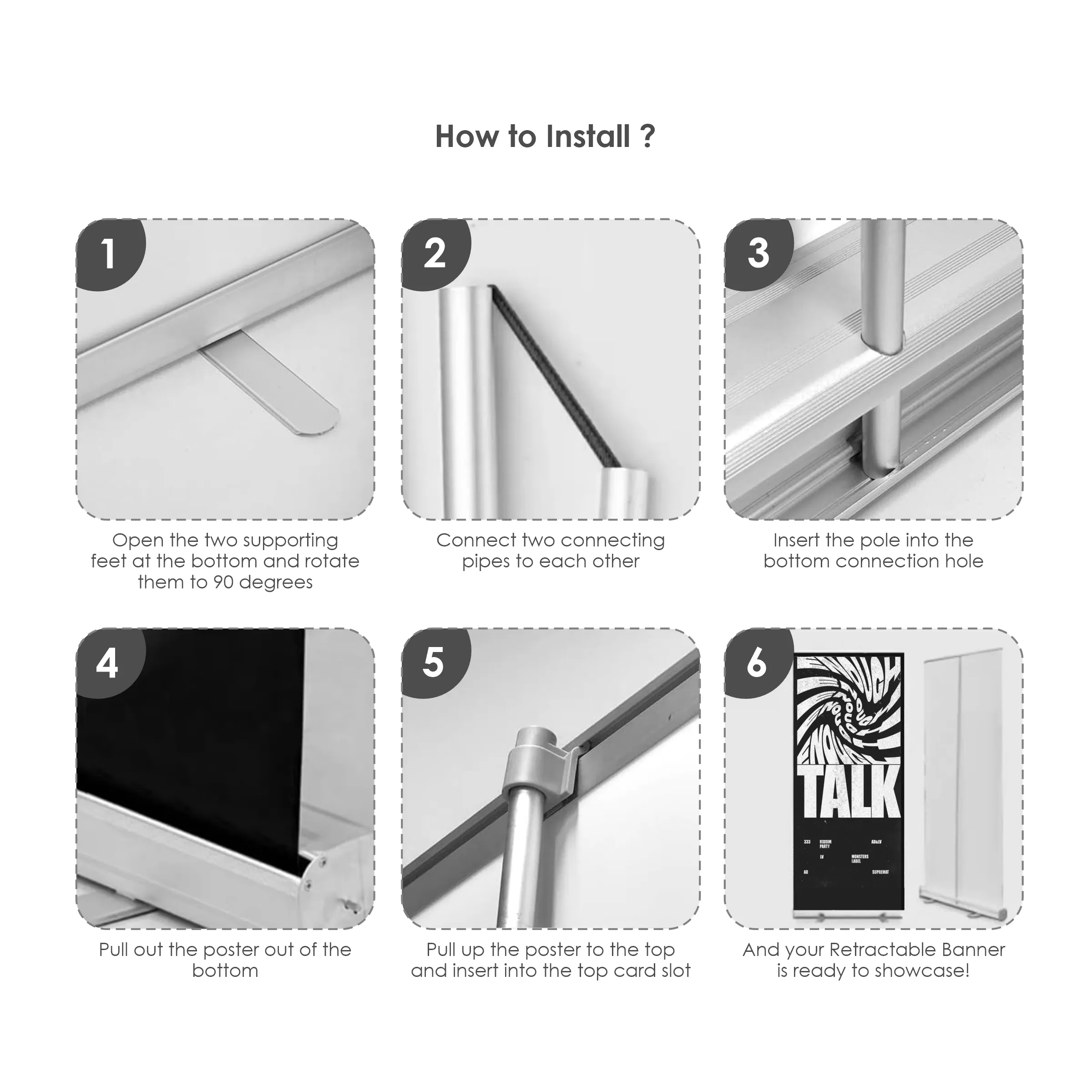 31.5" x 78" Standard Retractable Banner Kit/Product Bundle 6
