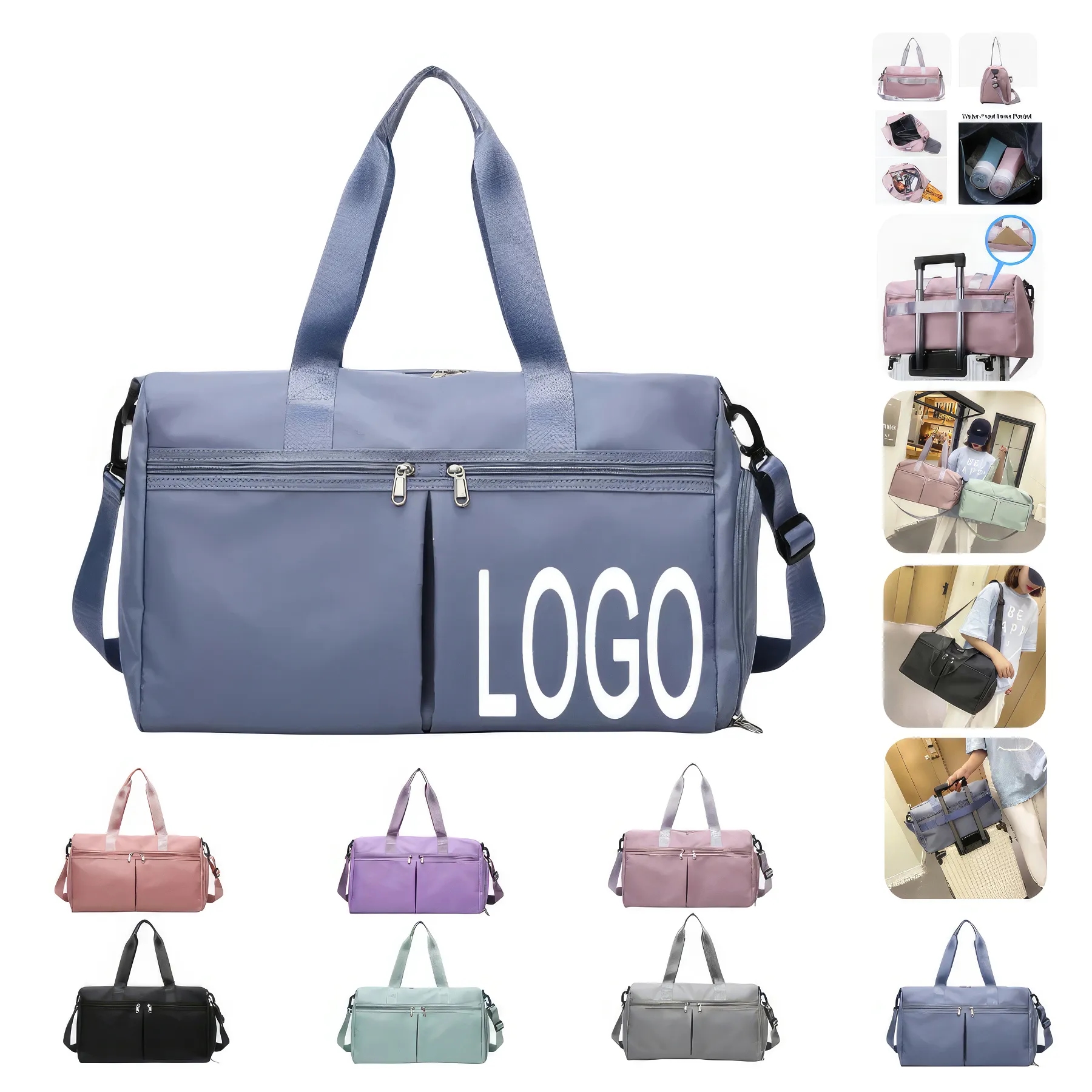 Travel Sports Tote Handbag & Yoga Gym Weekender Duffel Bag 2