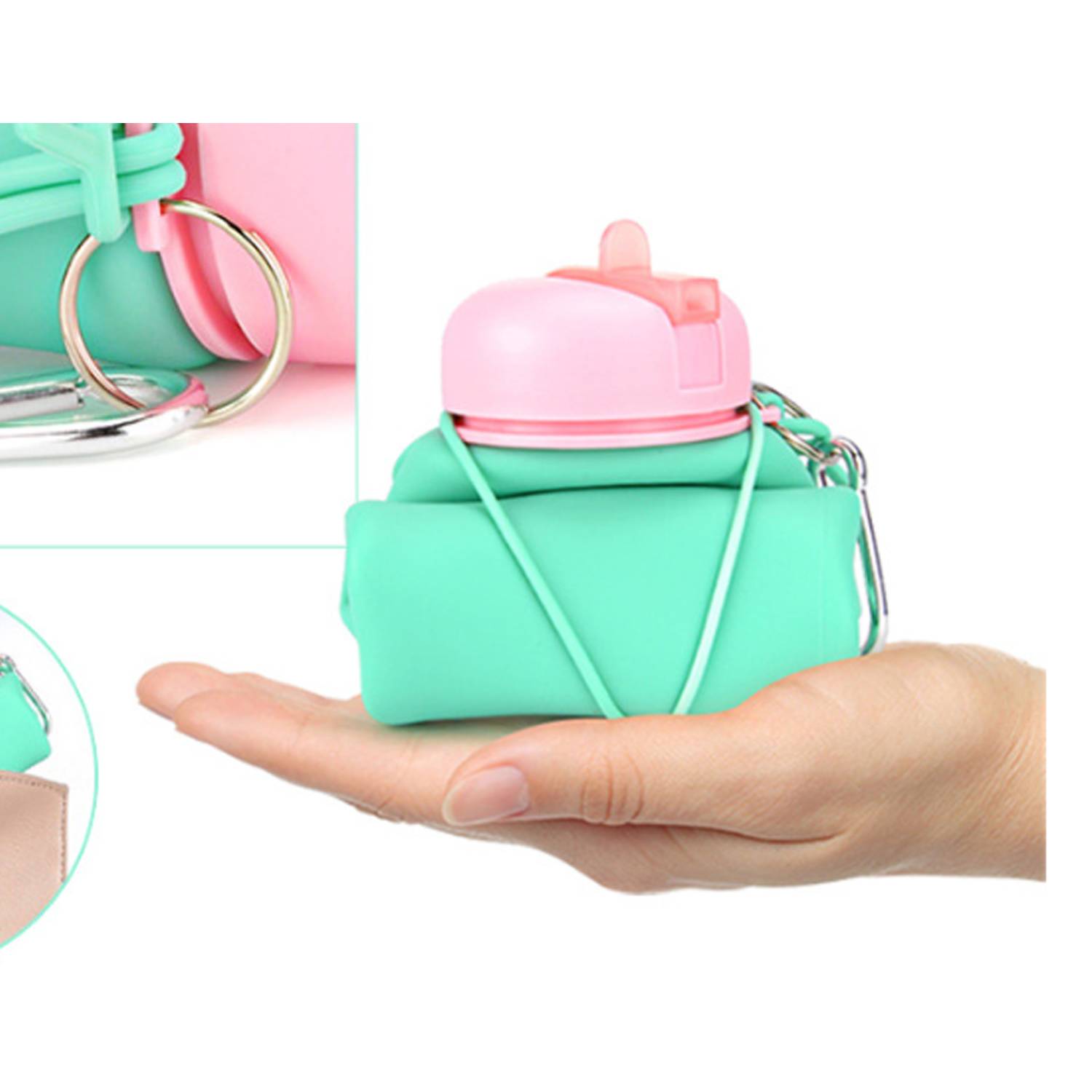 20Oz Foldable Silicone water Bottle 3