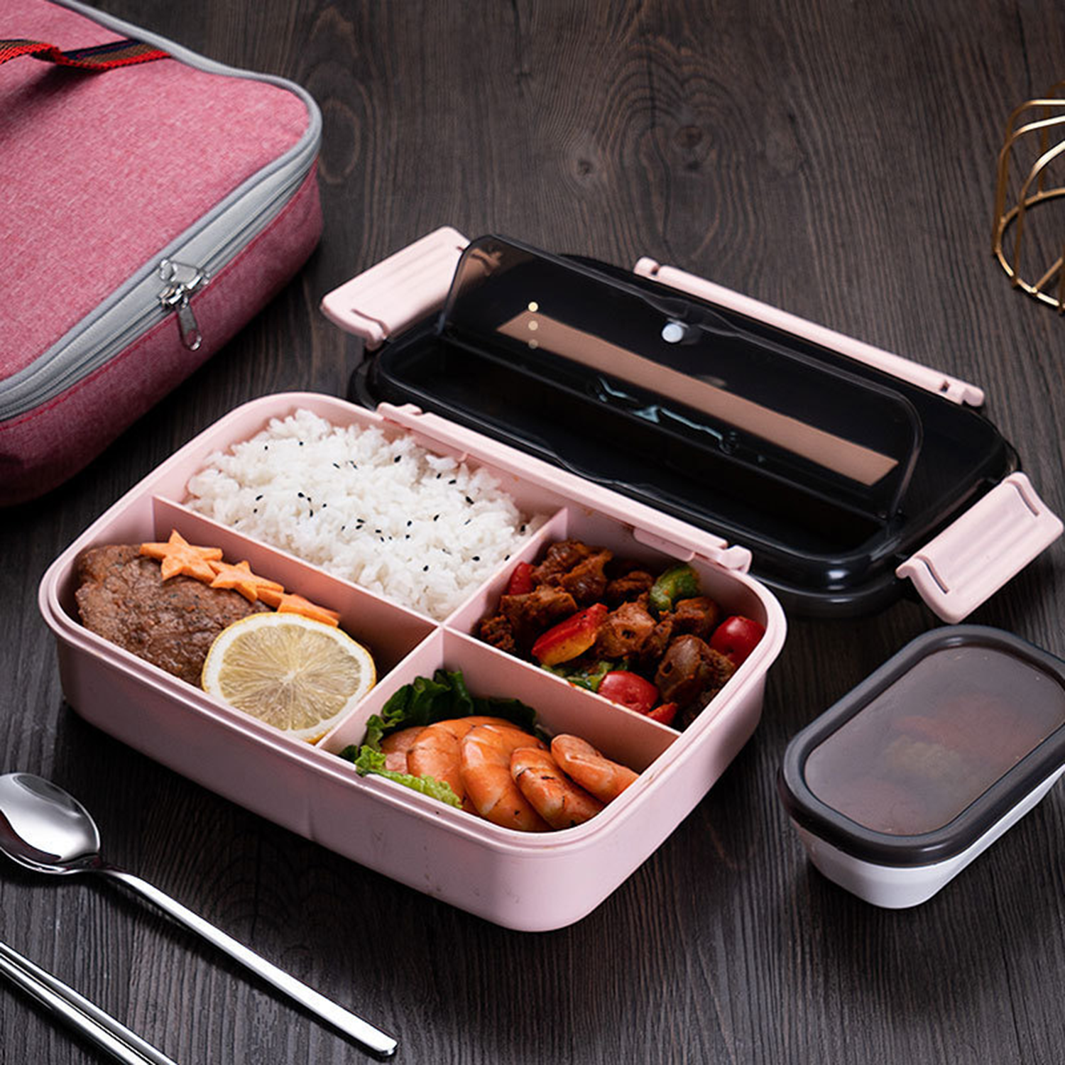 Leak-Proof Four Compartments Storage Lunch Box 2