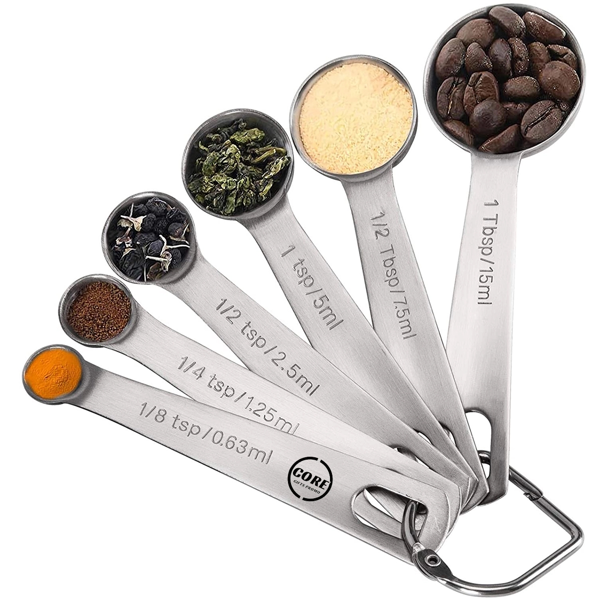 Premium Heavy Duty 18/8 Stainless Steel Measuring Spoons 5