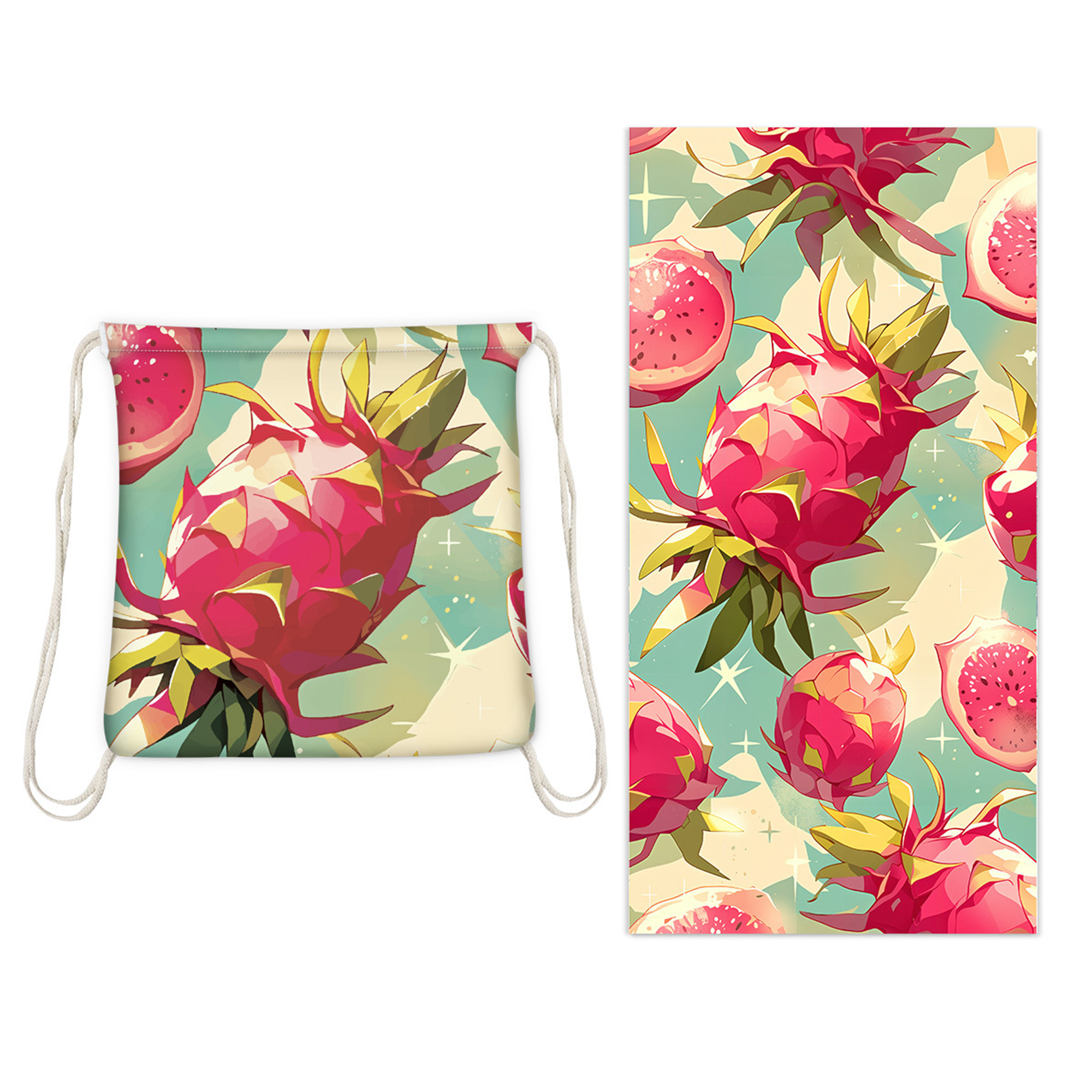 Printed Backpack Towel Combo For Beach And Travel 3
