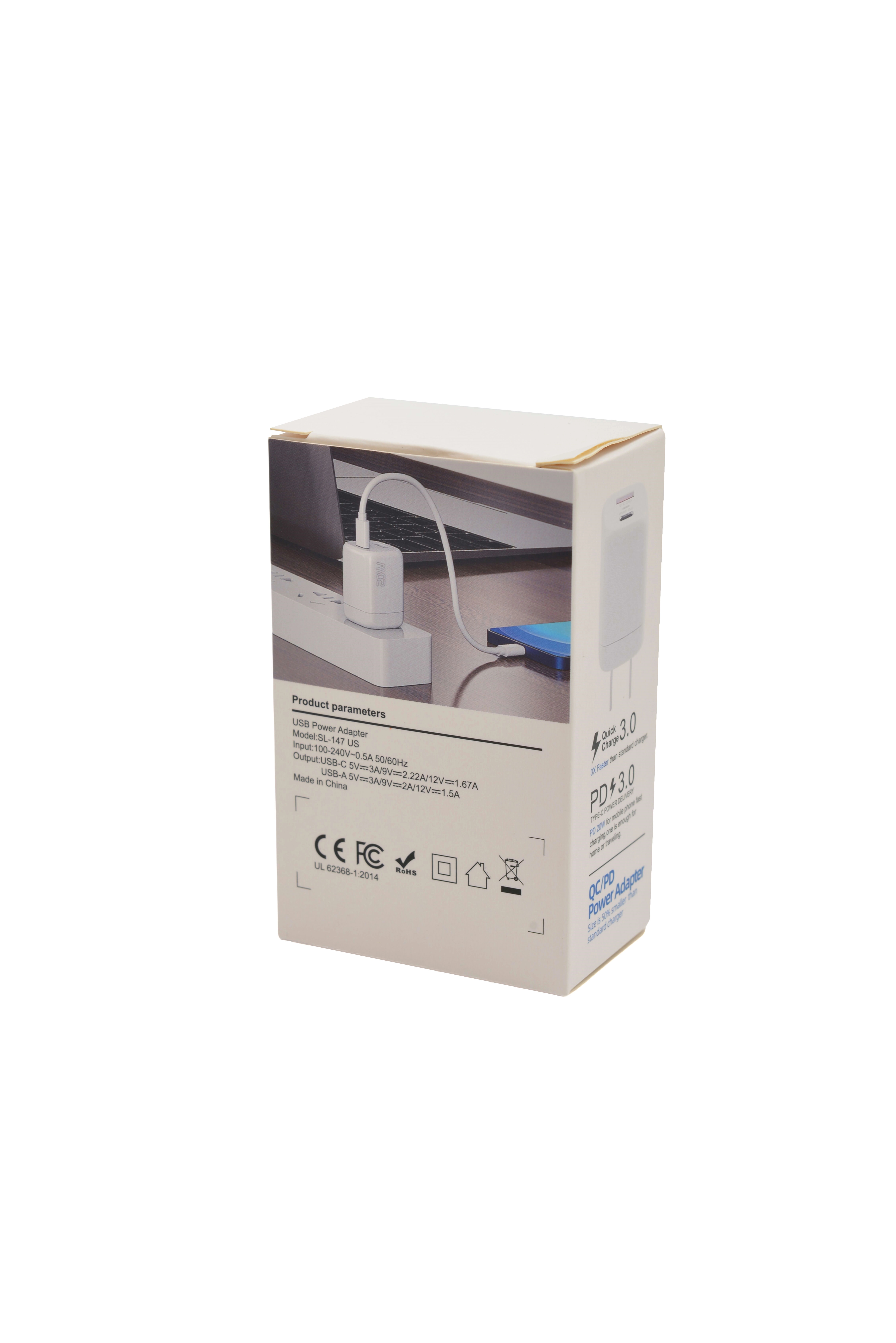 PD 20W & QC 3.0  Power Adapter  at 50% smaller and 3X faster 6