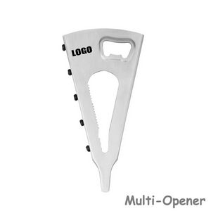V Shaped Stainless Steel Multi Opener Durable 14