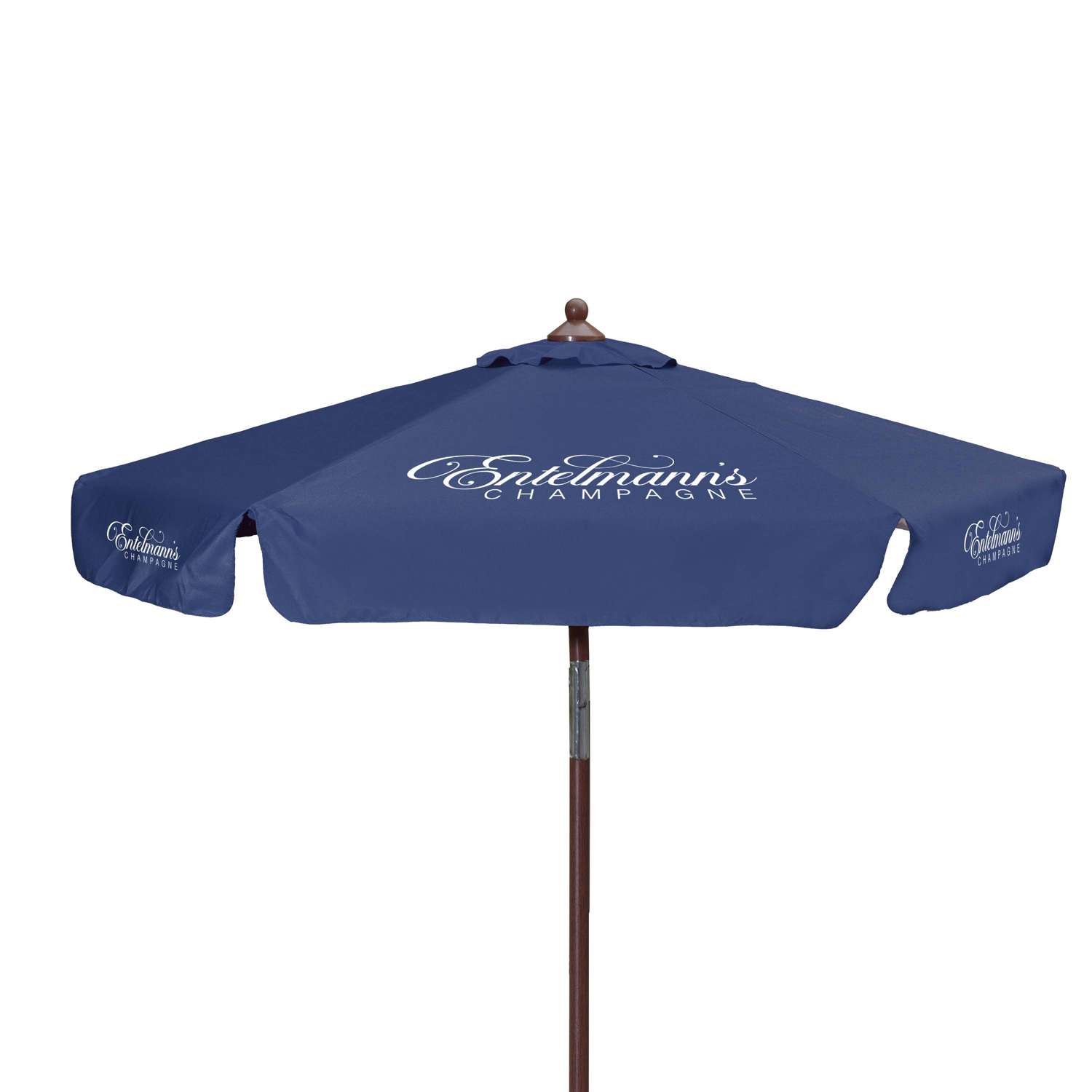 7' Wood Look Tilting Market Umbrella Kit With Valance (6 Imprints)