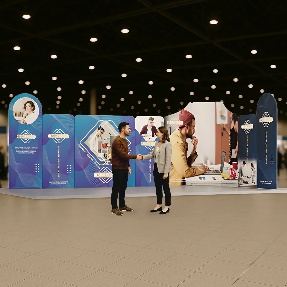 20ft Magnetic Modular Fabric Displays - L Shape 11