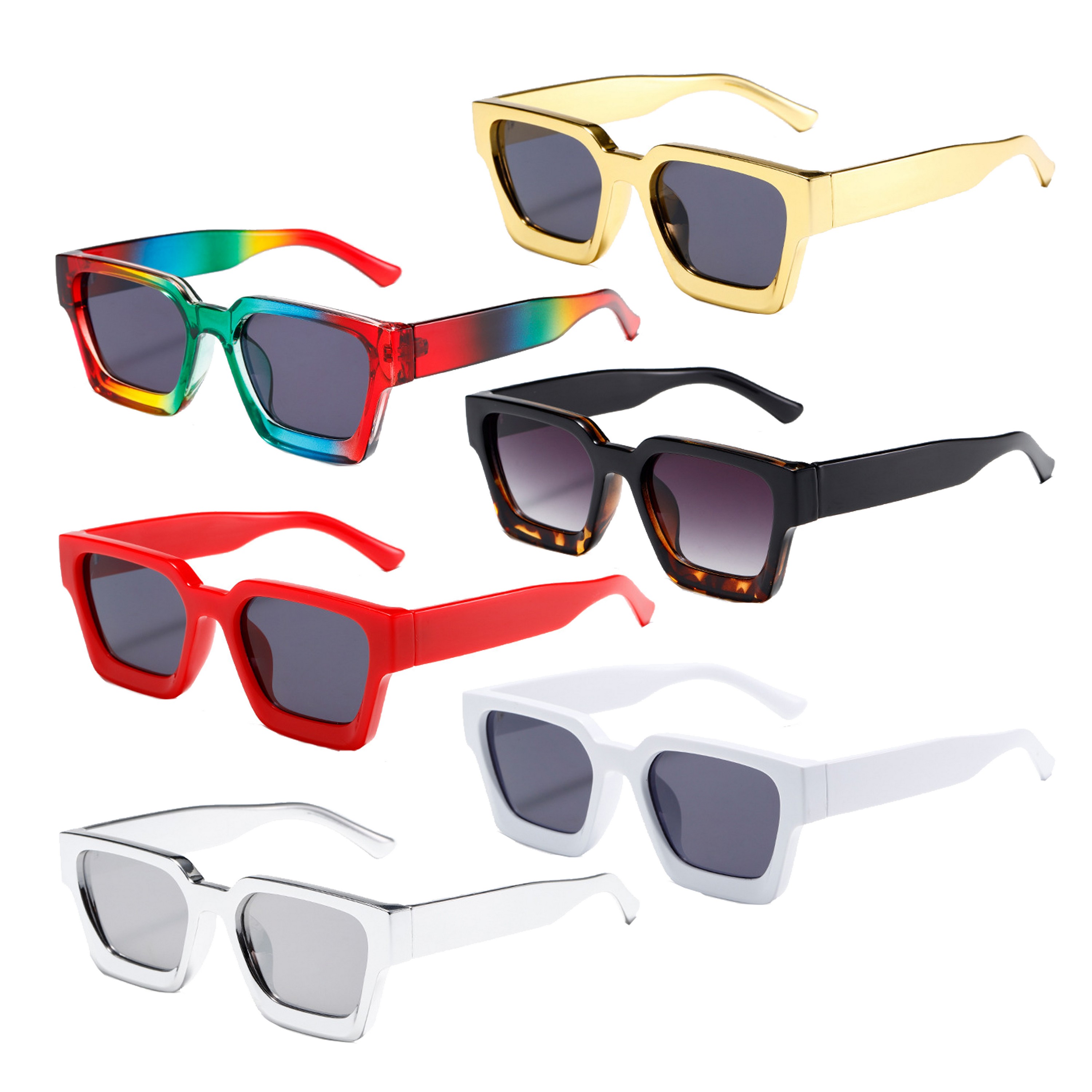 Thick Square Sunglasses for Men Women-Ocean 7