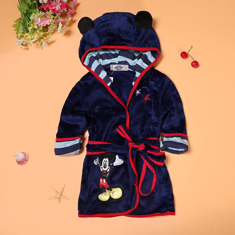 Baby Animal Bathrobe with Tie Closure 4