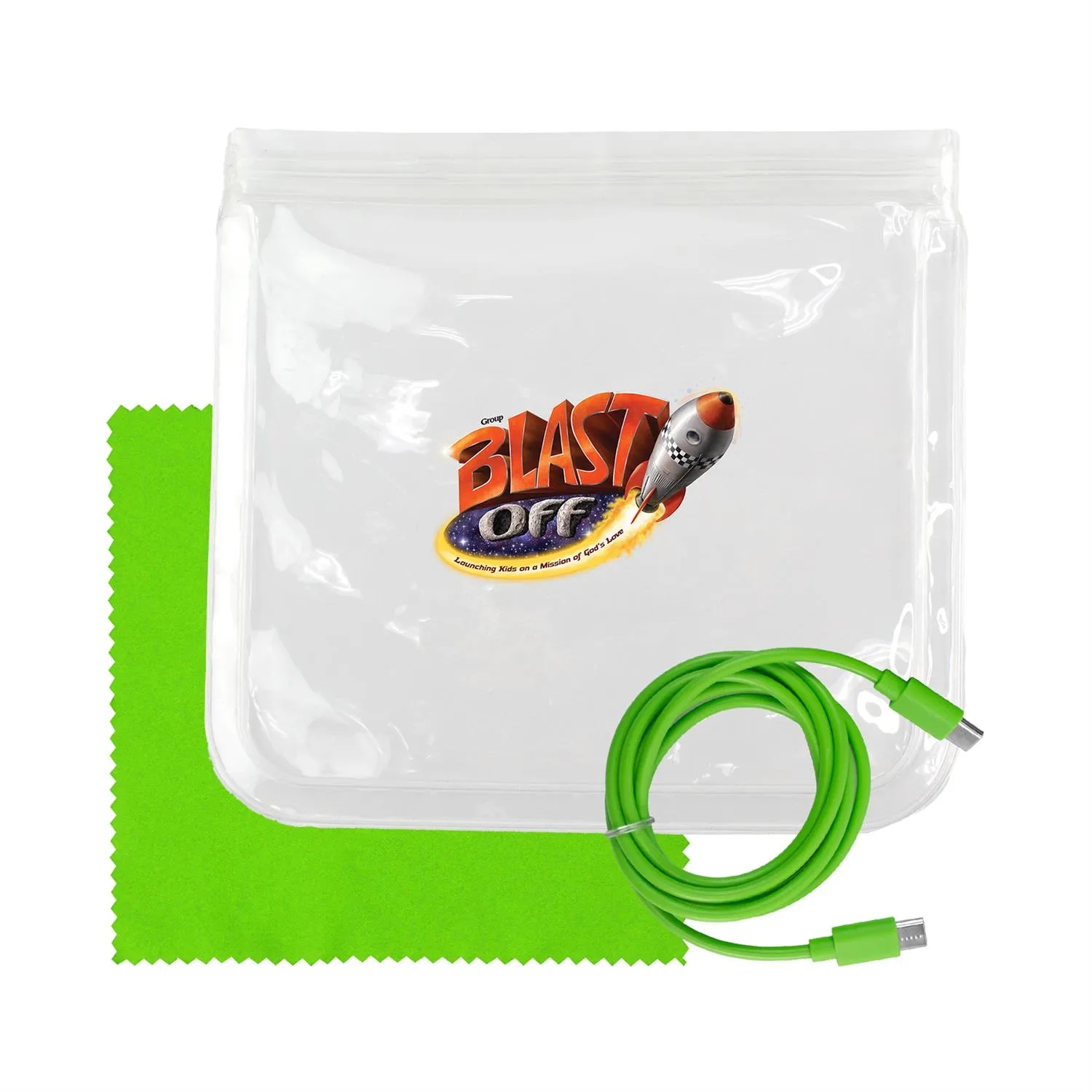 Clear C to C Cable & Cloth Set 14